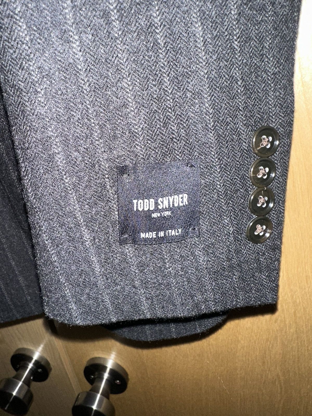 Todd Snyder Todd Snyder Pinstripe Double Breasted Sutton Jacket Size 40R - 3 Thumbnail