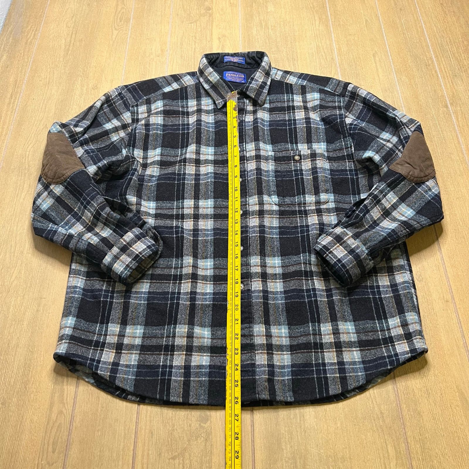 Pendleton Vintage Pendleton Wool Flannel Shirt XL Plaid Elbow Patch Size US XL / EU 56 / 4 - 5 Thumbnail