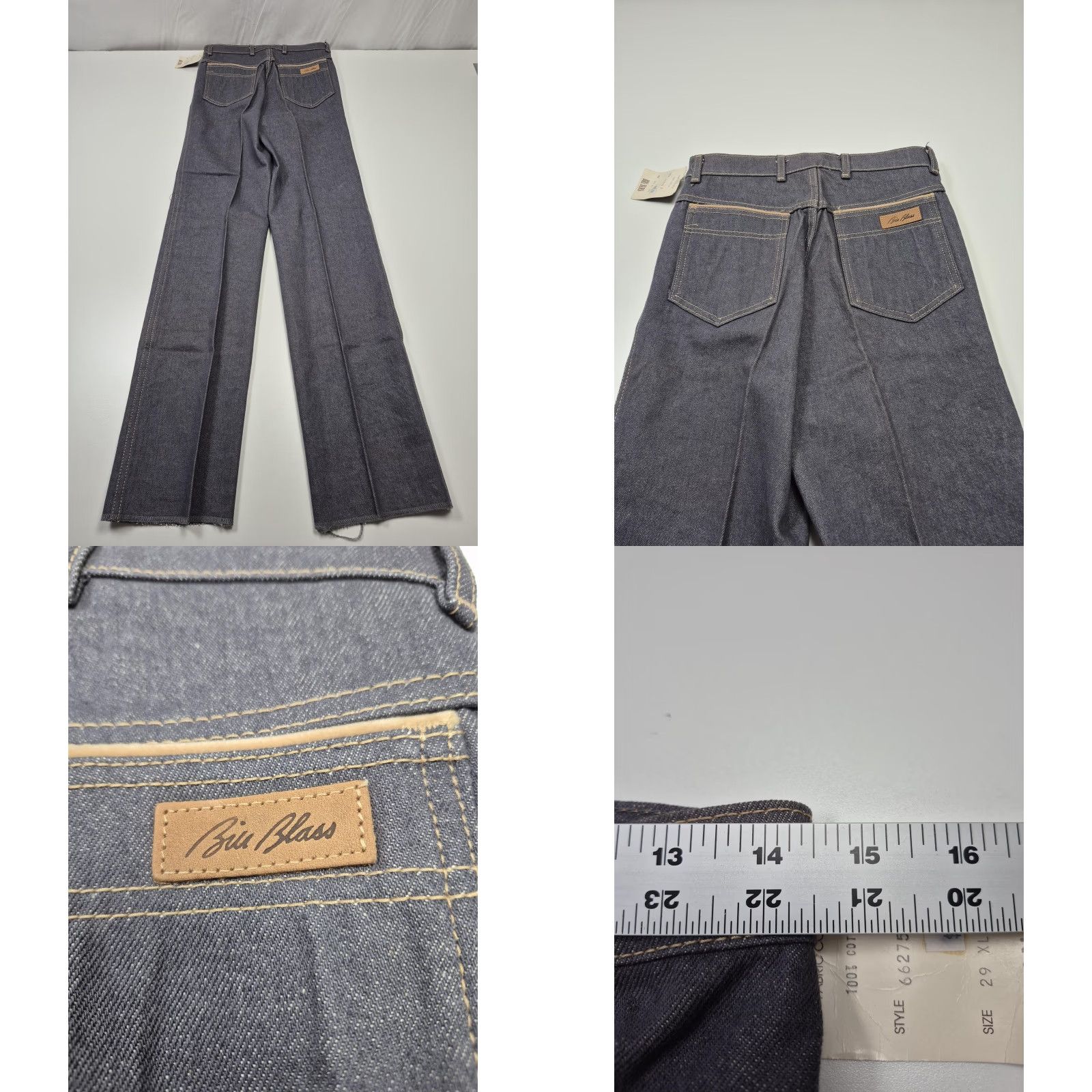 Bill Blass VINTAGE Bill Blass Jeans Mens 29x35 Blue Denim Straight Leg Casual Slacks USA NWT Size US 29 - 8 Thumbnail