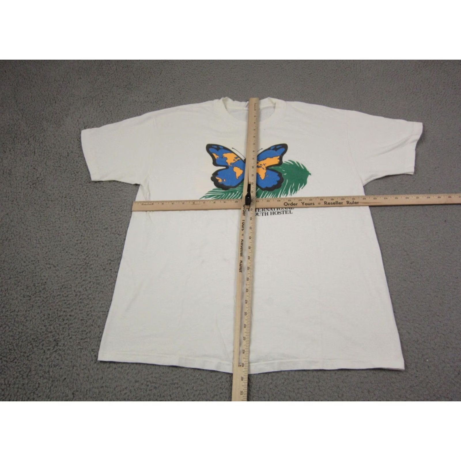 Hanes VINTAGE Hanes Shirt Mens XL White 90s London USA Graphic Print Short Sleeve Crew Neck T-Shirt Men Size US XL / EU 56 / 4 - 7 Thumbnail