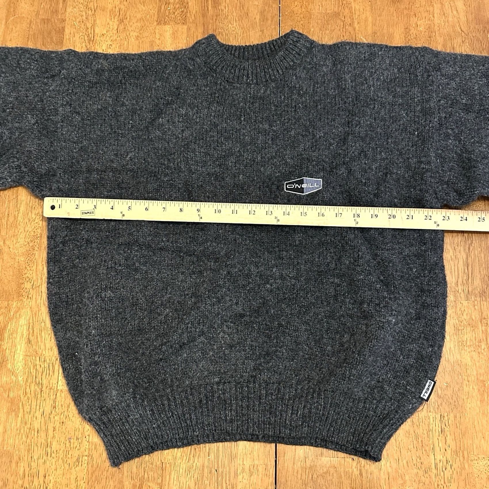 O'Neill VINTAGE O'Neill Sportswear Wool Blend Chunky Knit Crewneck Sweater Large Gray Mens Pullover Knit Oversized Streetwear Winter Size US L / EU 52-54 / 3 - 4 Thumbnail