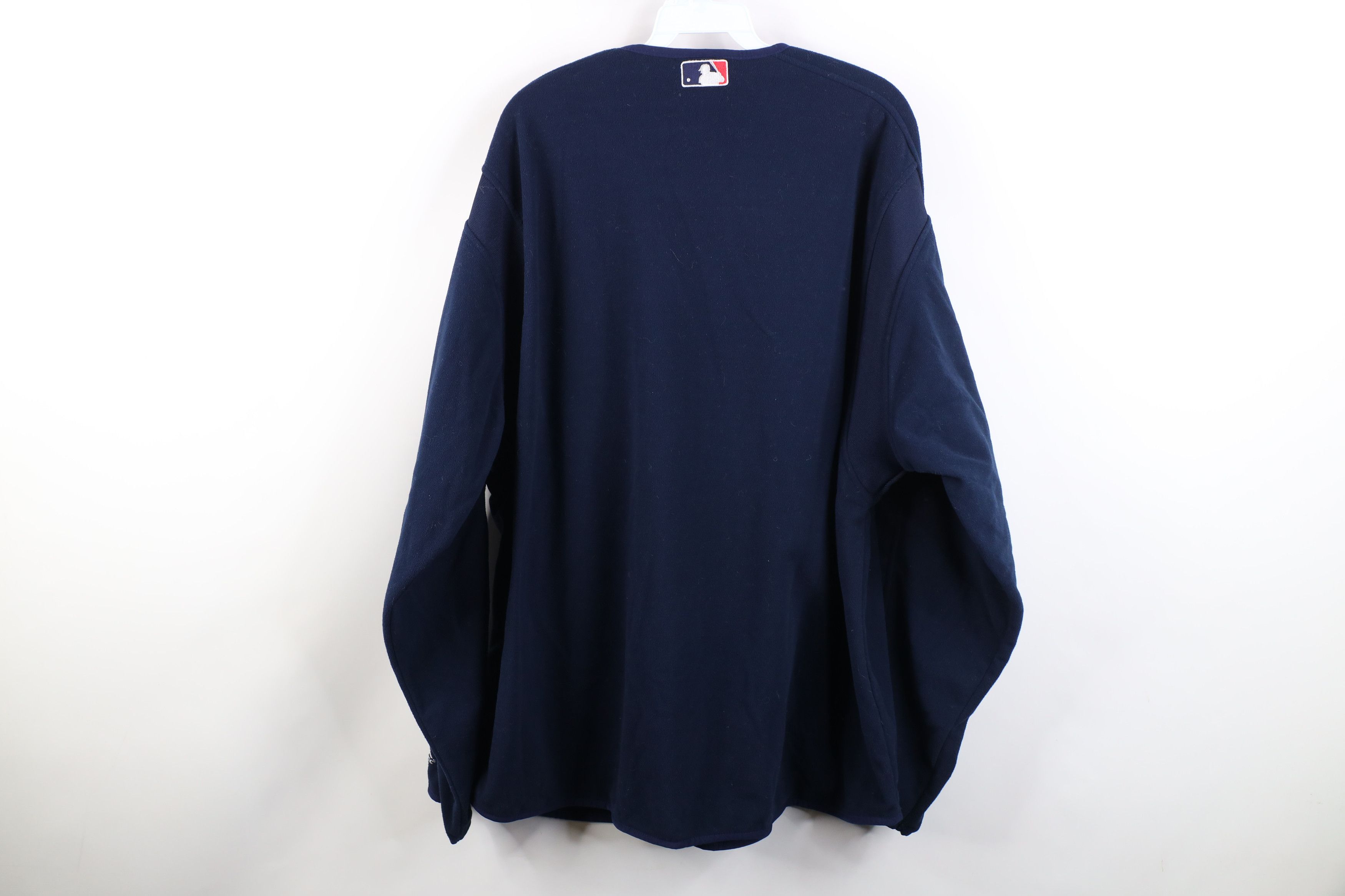 Majestic Vintage 90s Majestic Cleveland Baseball Fleece Sweater Size US XXL / EU 58 / 5 - 11 Thumbnail