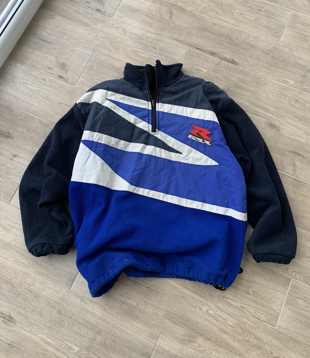NASCAR 🔥 VINTAGE SUZUKI RACING GSX FLEECE JACKET Size US L / EU 52-54 / 3 - 4 Thumbnail