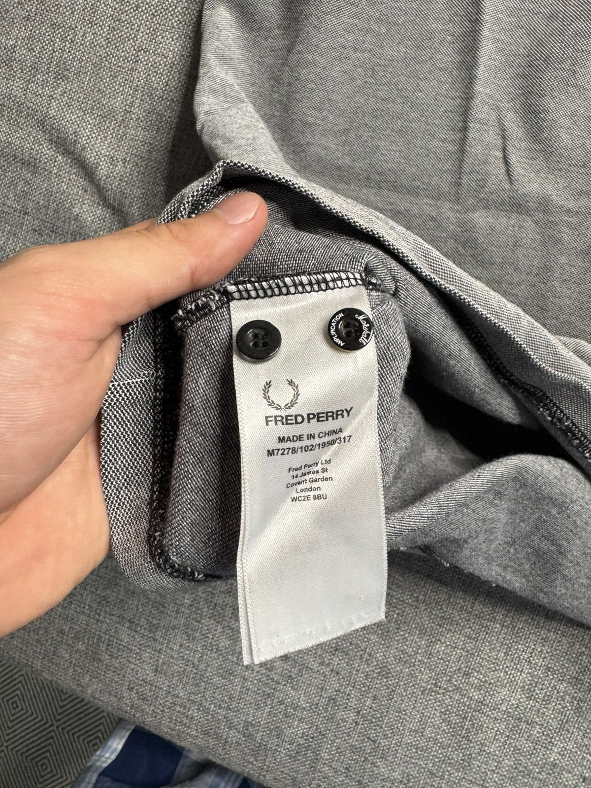 Fred Perry × Marshall Artist Fred Perry Marshall Artist collar grey T-shirt Size US S / EU 44-46 / 1 - 10 Thumbnail