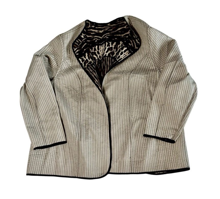 Other Catherines Reversible Quilted Jacket Animal Print Size 2X Size XXL / US 16-18 / IT 52-54 - 3 Thumbnail