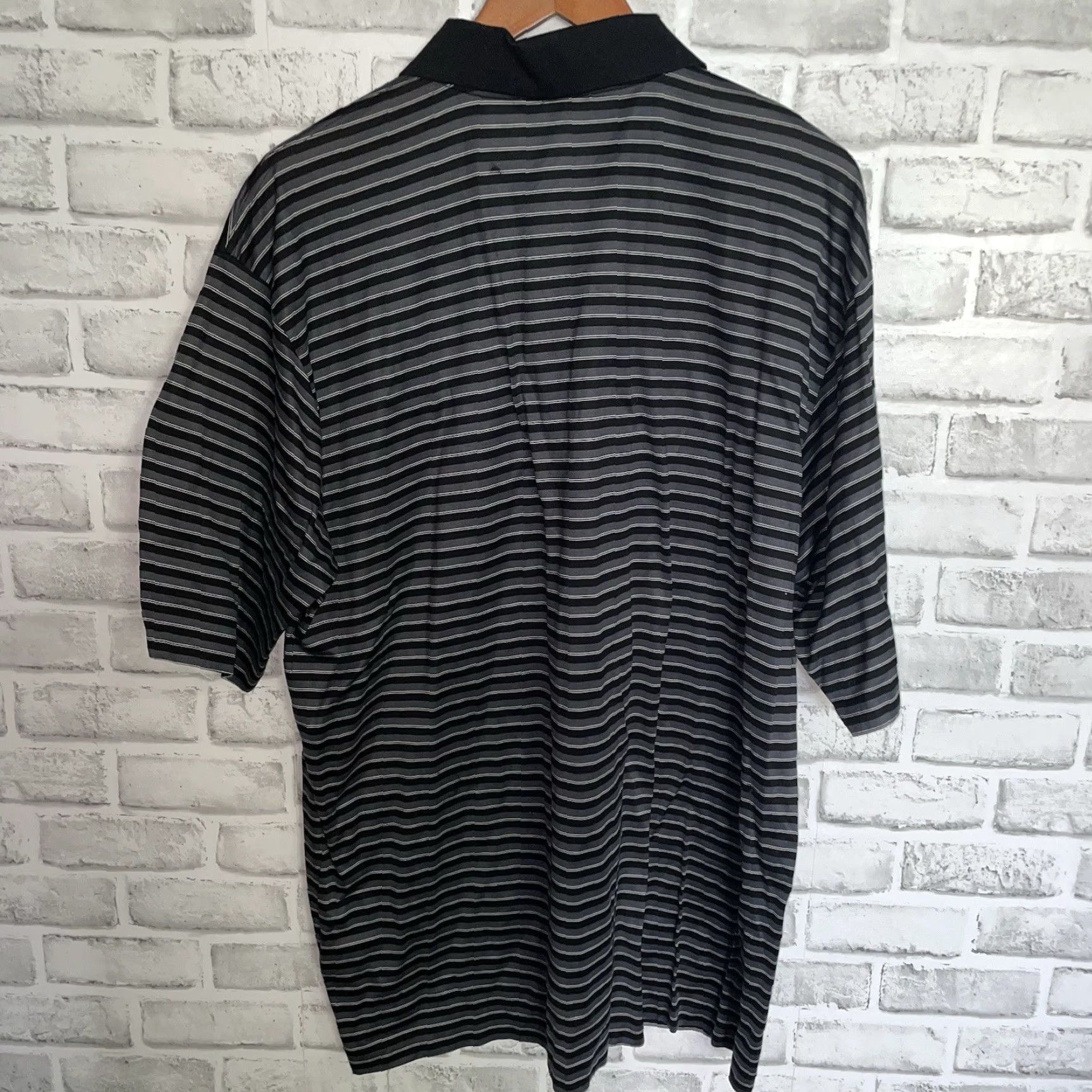 Vintage St Andrews Links Polo Shirt Striped Black Mens XL Size Size US XL / EU 56 / 4 - 5 Thumbnail