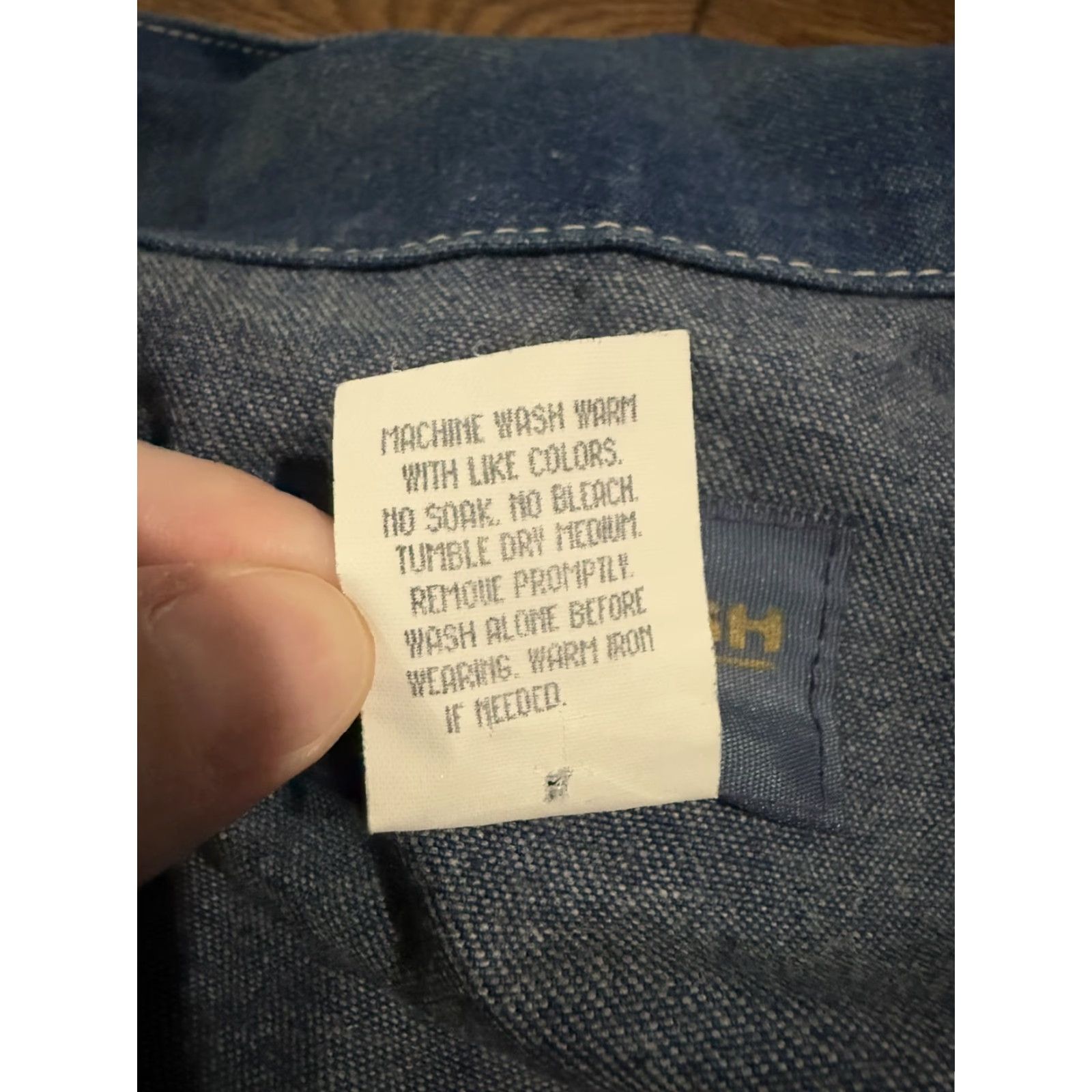 Denime VINTAGE Oshkosh Denim Chore Jacket Indigo Blue Size 40 1970s Workwear Barn Coat Mens / Womens Size US XXS / EU 40 - 4 Thumbnail