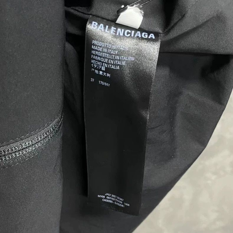 Balenciaga Balenciaga Black Logo Print Windbreaker Jacket-2506 Size US M / EU 48-50 / 2 - 6 Thumbnail