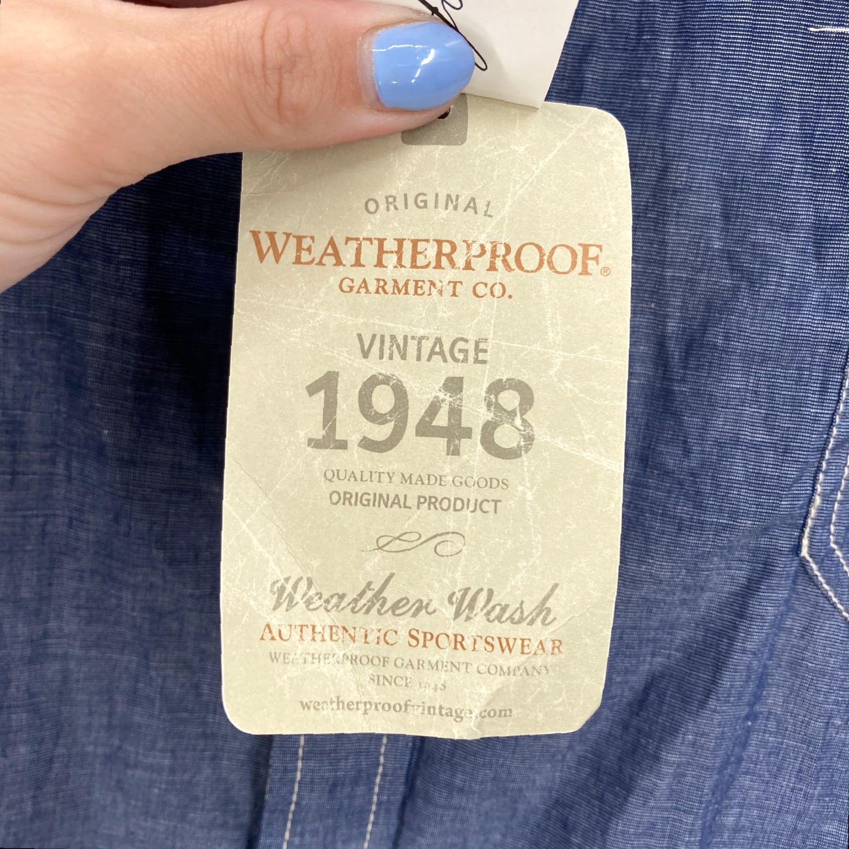 Weatherproof Weatherproof Shirt Mens 3XL Navy Blue Short Sleeve Button Up Pockets Vintage Style Classic Weatherproof Vintage branding Size US XXL / EU 58 / 5 - 6 Thumbnail