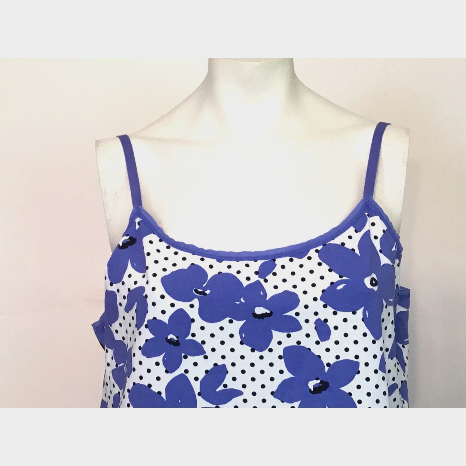 Other Lane Bryant Camisole NWT Size 18/20 Purple Floral Black Dot Size ONE SIZE - 2 Thumbnail