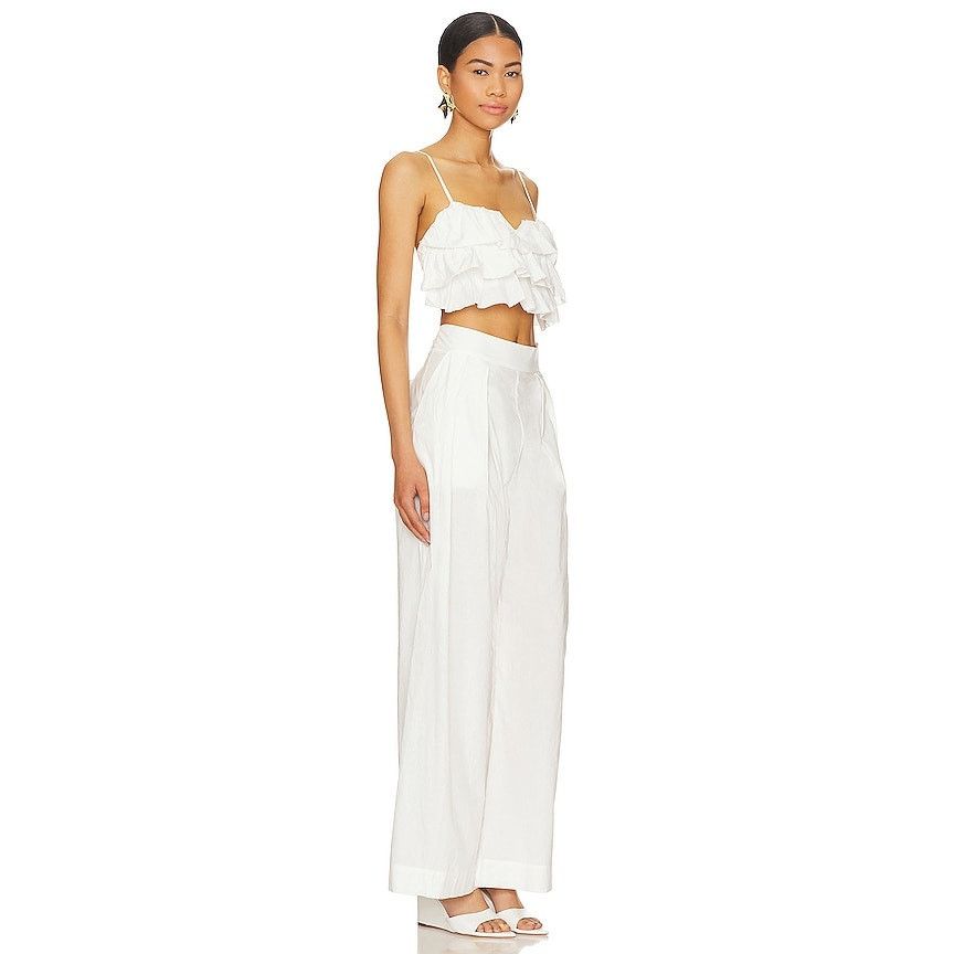 Free People New Free People Danelle Set $168 XL White Crop & Top Pants Size 40" / US 18 - 7 Thumbnail
