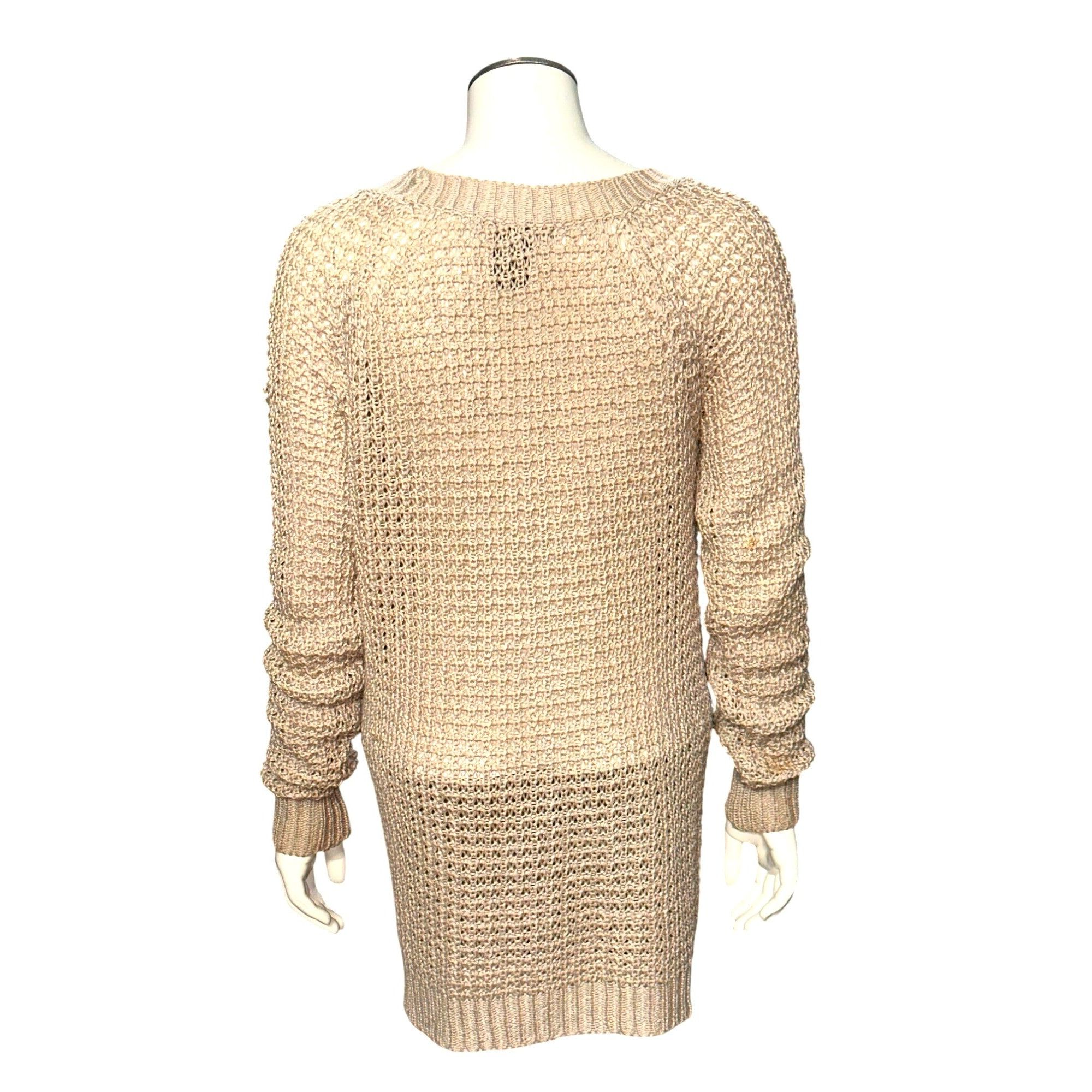 Other Ashley Premium Open Front Cotton Knit Cardigan In Beige With Size M / US 6-8 / IT 42-44 - 3 Thumbnail