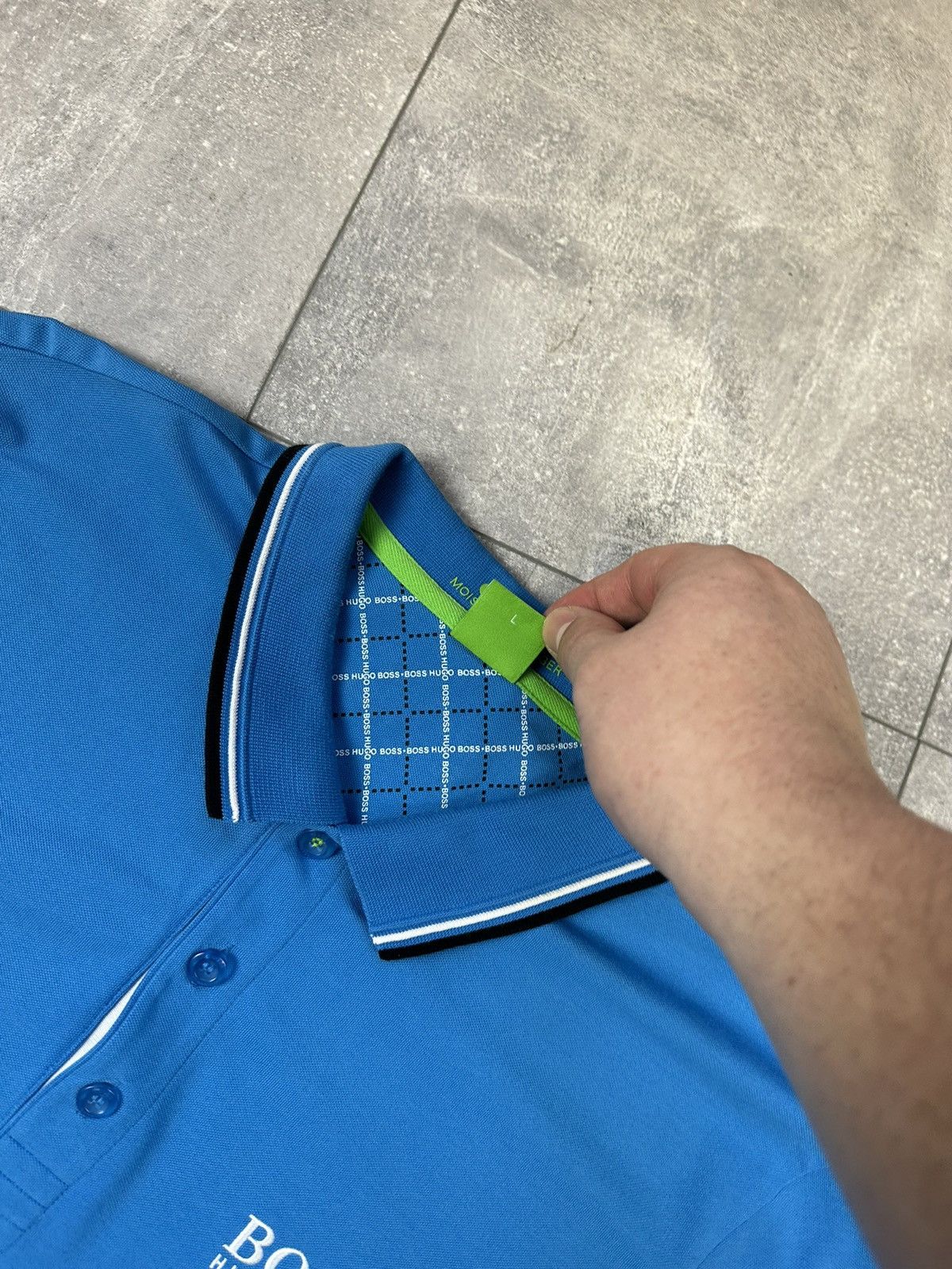 Hugo Boss Blue Basic Hugo Boss Polo Size US L / EU 52-54 / 3 - 7 Thumbnail