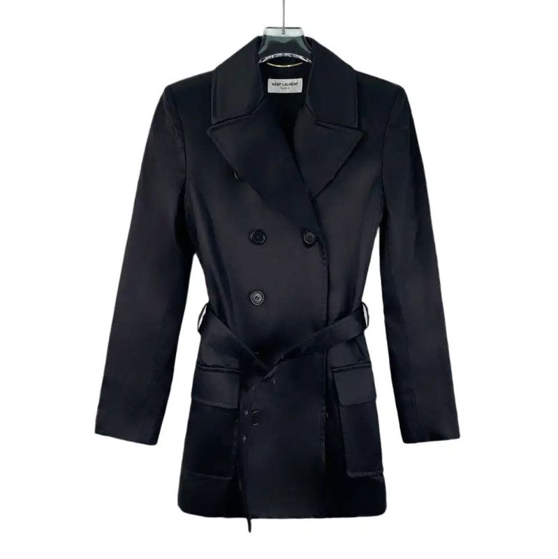 YSL Black Cotton Women's Jacket Size XXS 0089