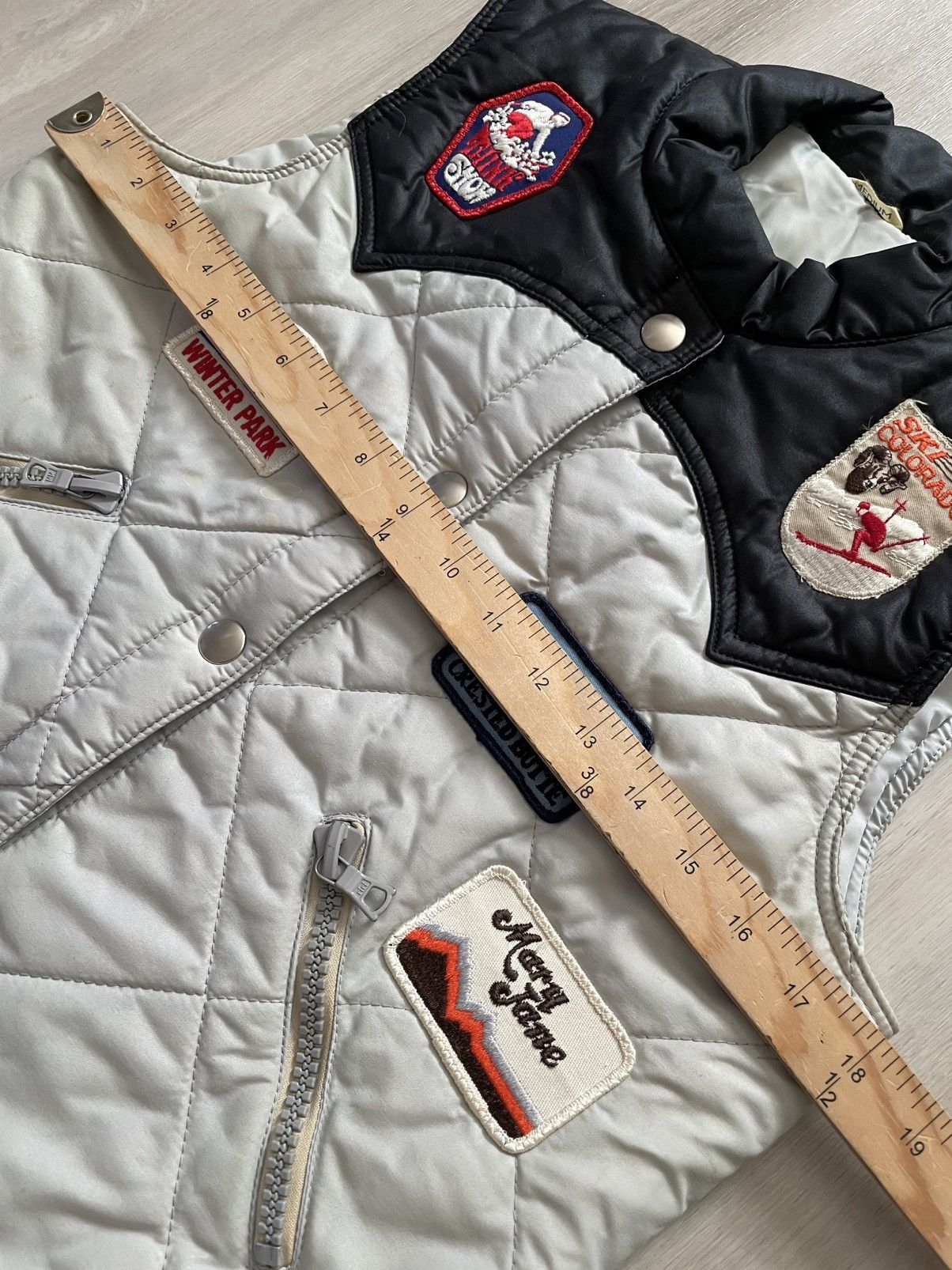 Vintage Vintage 80s Henri Charles Colsenet Ski Vest W 16 Patches MD Size M / US 6-8 / IT 42-44 - 10 Thumbnail