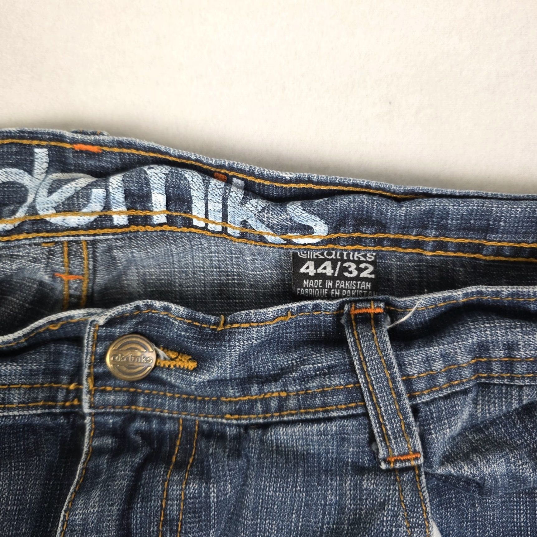 Akademiks VINTAGE Akademiks Jeans Mens 44x32 Blue Wide-Leg Grunge Denim 42x30 Fit Skater 90s Size US 44 / EU 60 - 5 Thumbnail