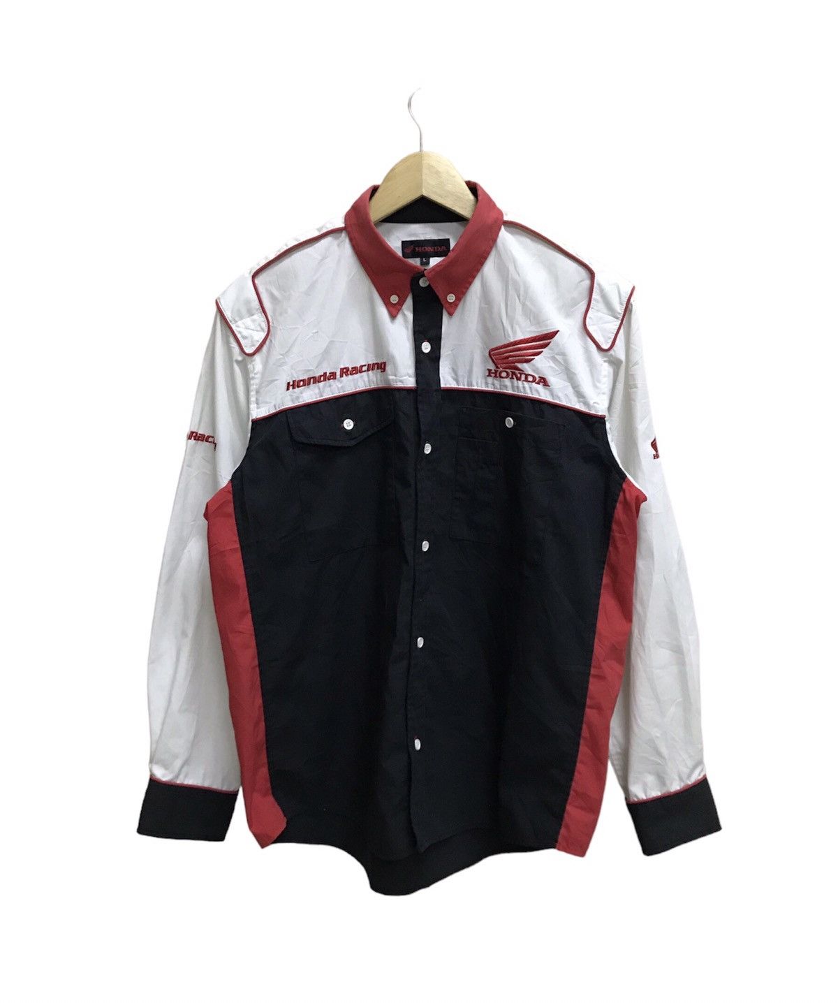 VINTAGE HONDA RACING MOTORSPORT BUTTON UP SHIRT