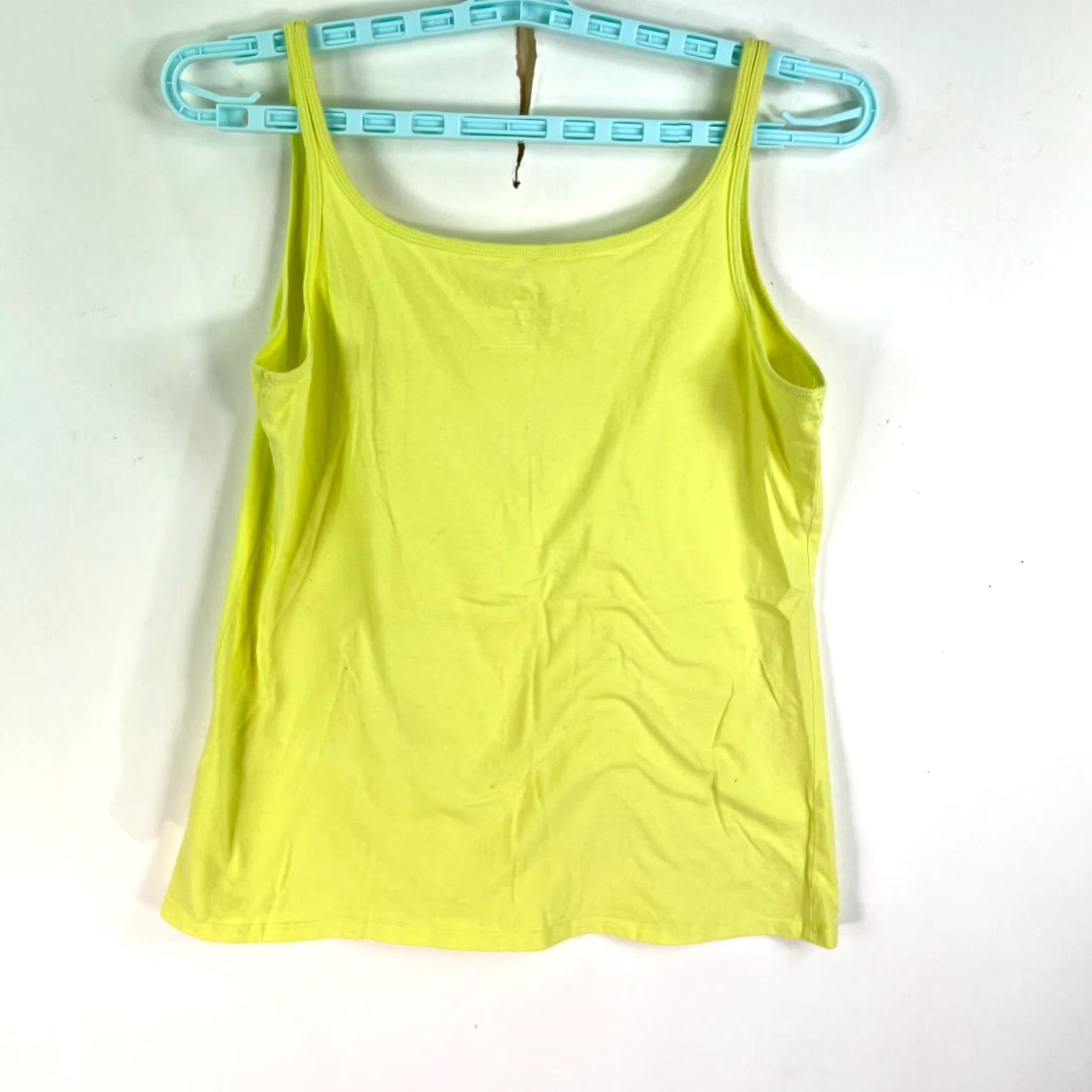Vintage New York & Company Women's Tank Top Size L Yellow Ruffle Sleeveless Casual Spring Summer Size L / US 10 / IT 46 - 3 Thumbnail