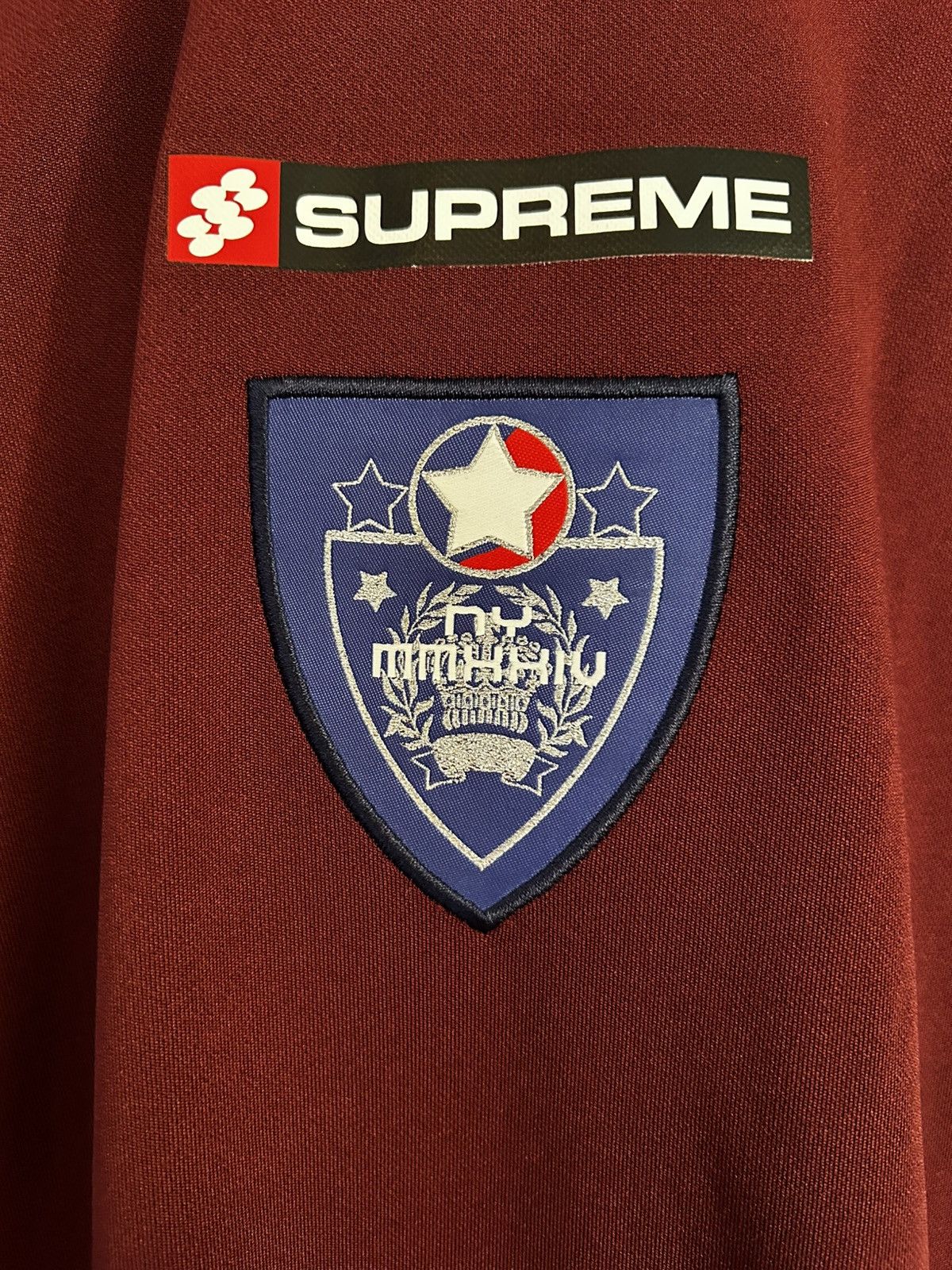 Supreme Crest シュプリーム クレスト サッカー ジャージ マルーン Supreme Crest シュプリーム クレスト サッカー ジャージ