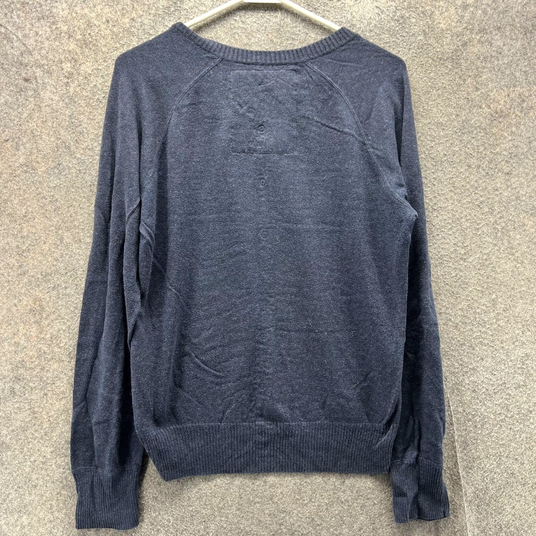 Abercrombie & Fitch Abercrombie & Fitch Sweater Mens Small Blue Cotton V-Neck Pullover Moose Logo Size US S / EU 44-46 / 1 - 7 Thumbnail