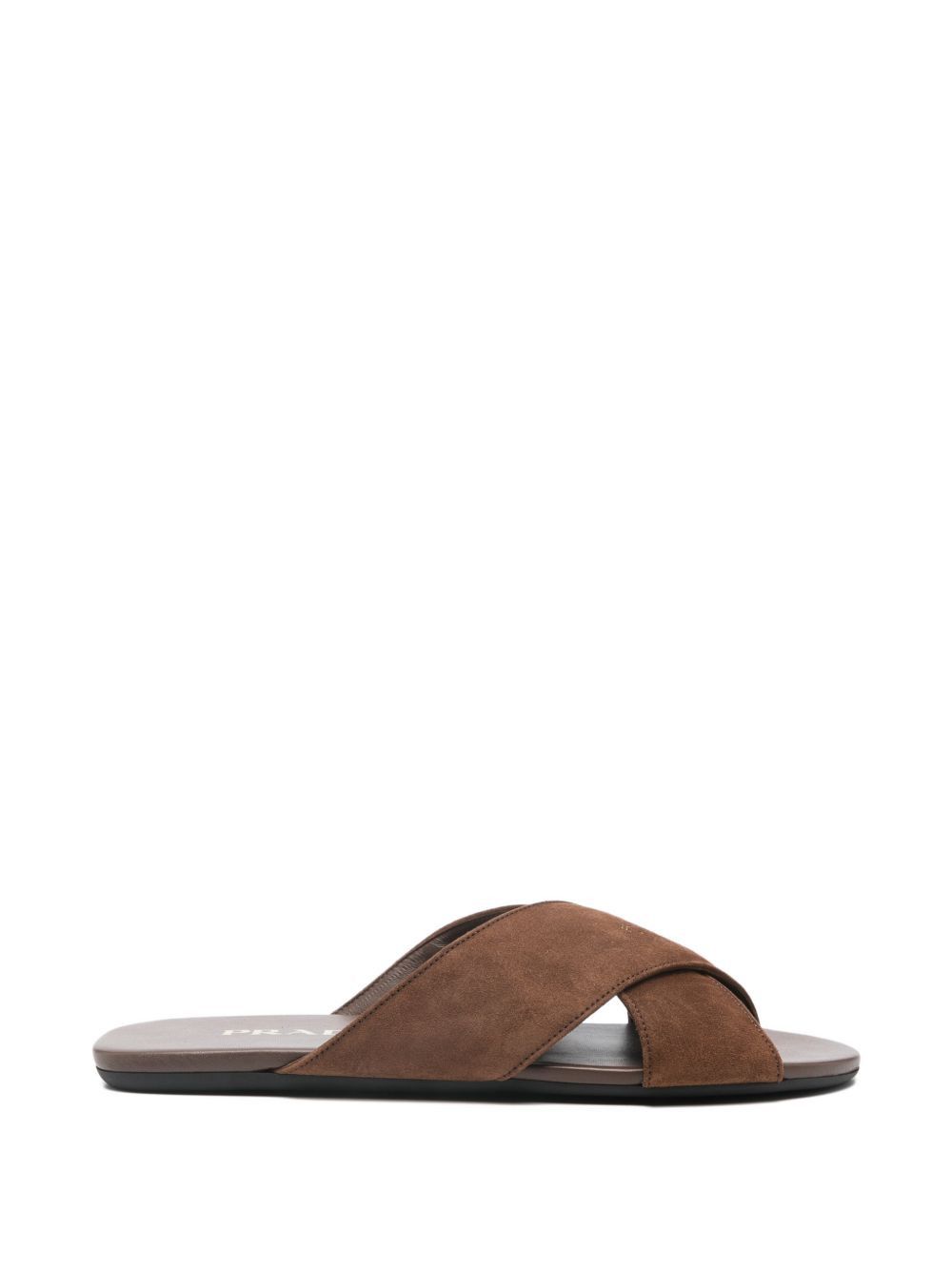 SUEDE LEATHER FLAT SANDALS