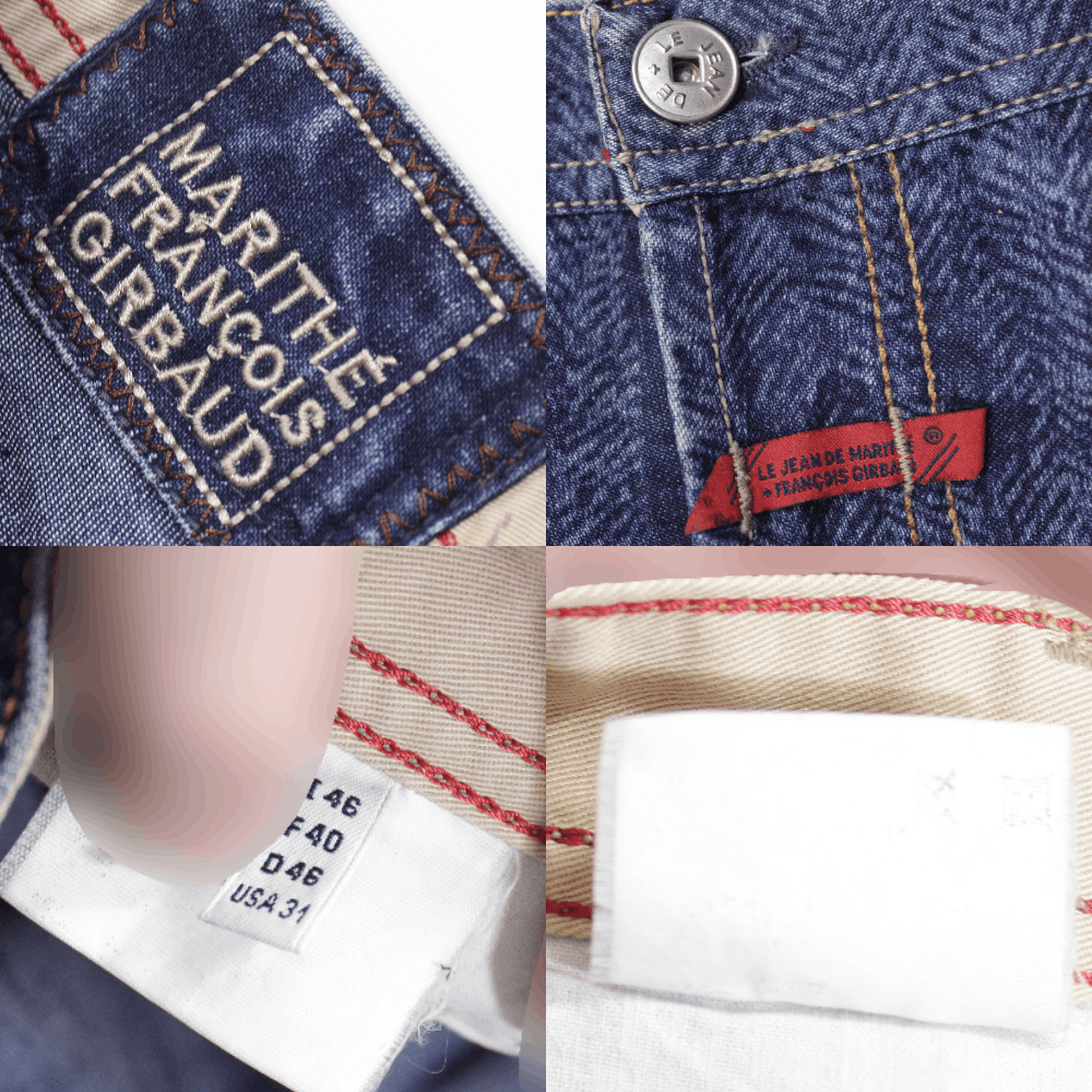 Marithe + Francois Girbaud 00S Pattern Logo Jeans Vintage Size US 31 - 10 Thumbnail