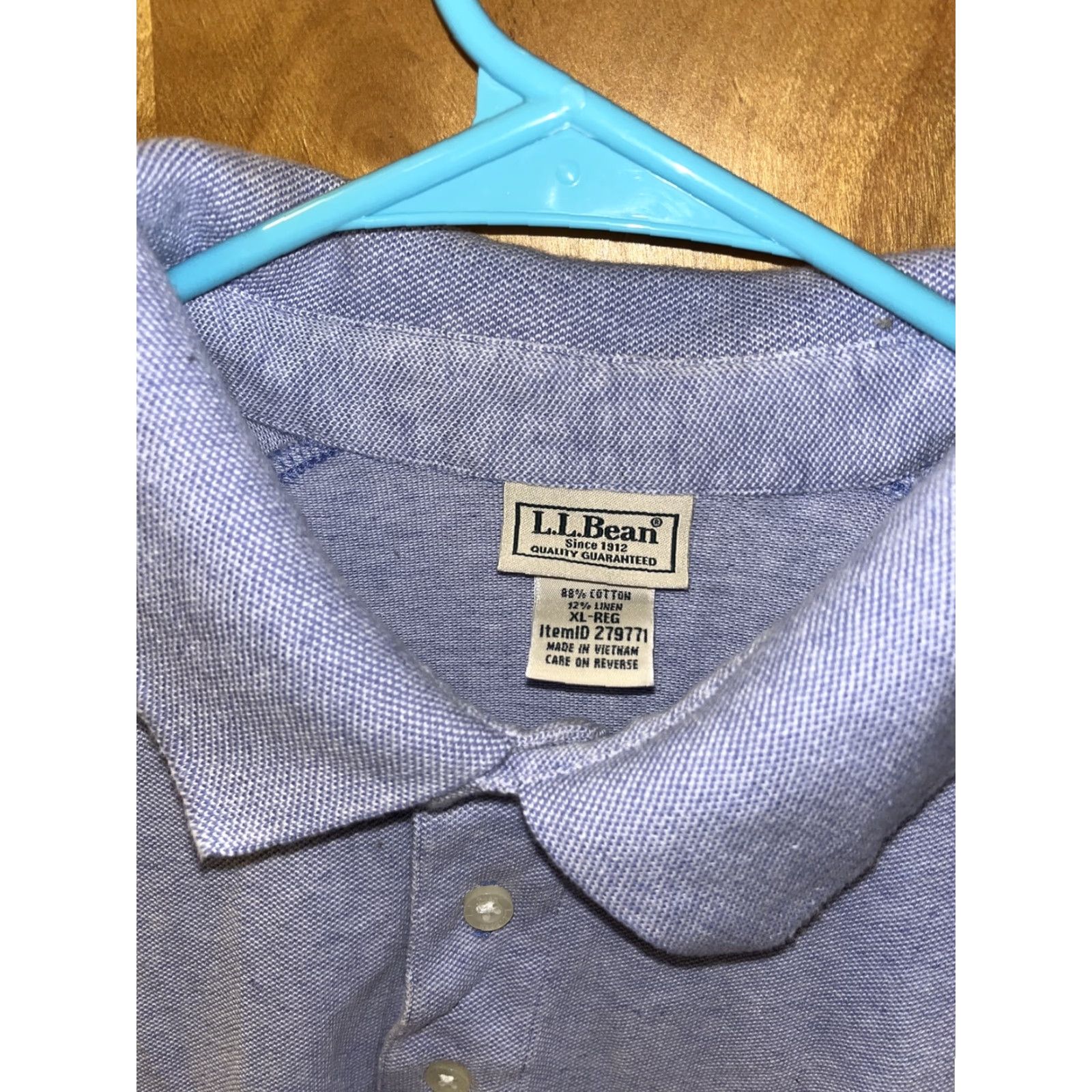 Vintage VINTAGE L.L. Bean Mens Polo Shirt XL Short Sleeve Cotton Blue Casual All Seasons Size US XL / EU 56 / 4 - 2 Thumbnail