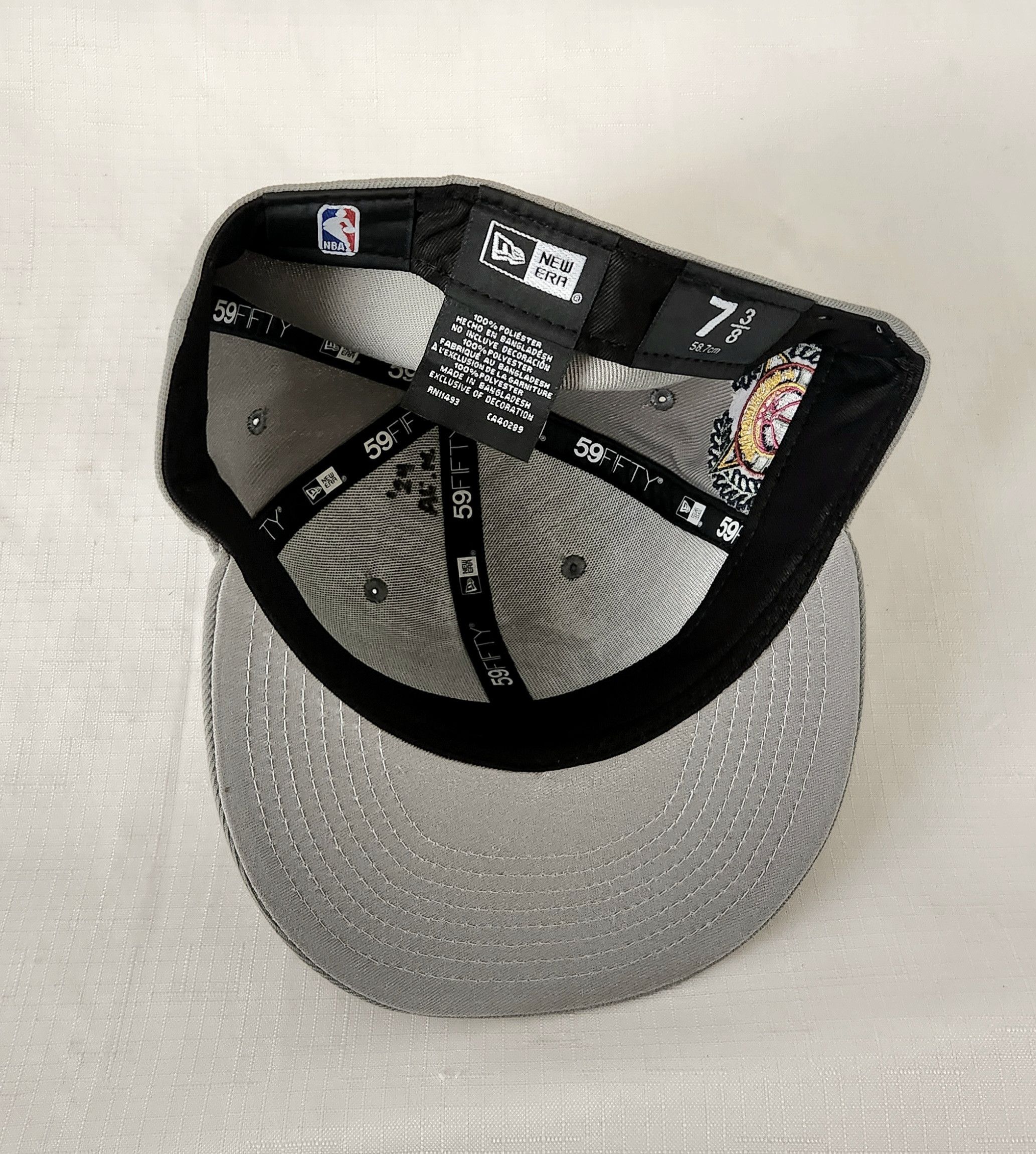New Era New era Washington Wizards Hat Mens 7 3/8 Gray 59Fifty NBA Size ONE SIZE - 5 Thumbnail