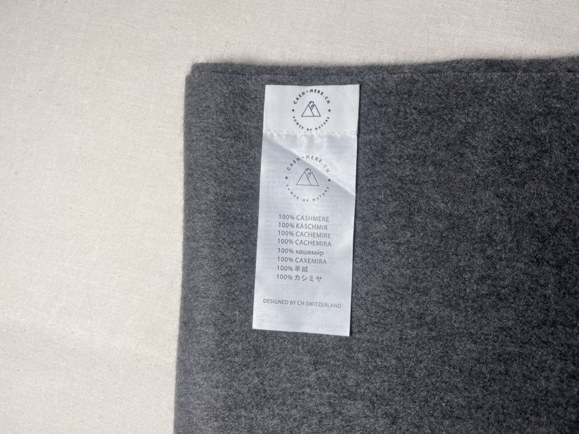 Vintage Cash-mere grey cashmere scarf Size ONE SIZE - 7 Thumbnail