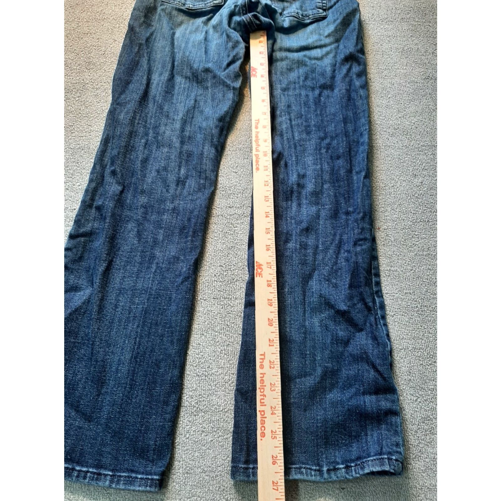 Lee Lee Slender Secret Jeans Womens Size 28x29 Denim Beaded Pockets Low rise Size 28" / US 6 / IT 42 - 3 Thumbnail