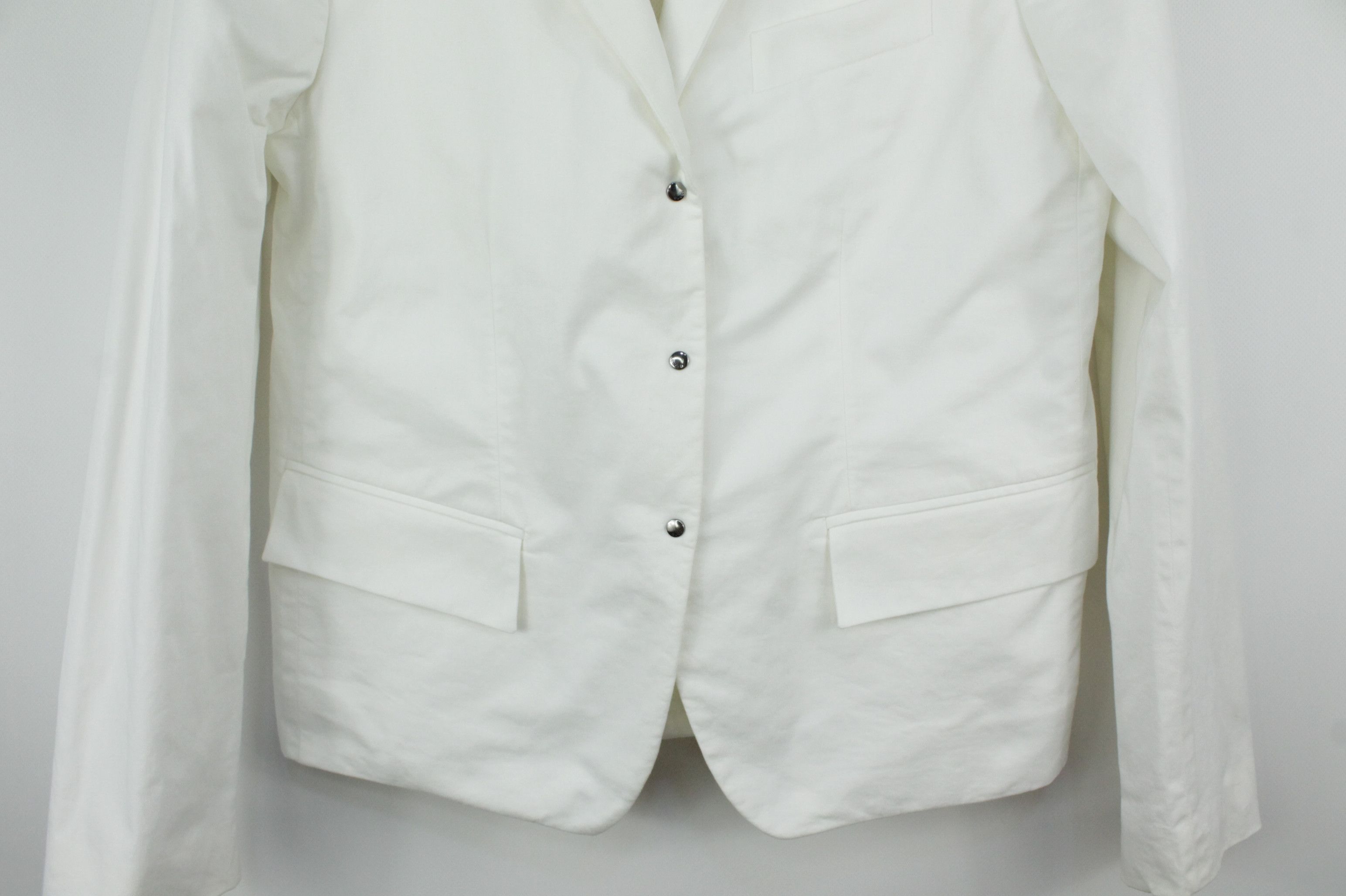 Gucci Gucci White Stretch Cotton Blazer Jacket Women's Size M / US 6-8 / IT 42-44 - 3 Thumbnail