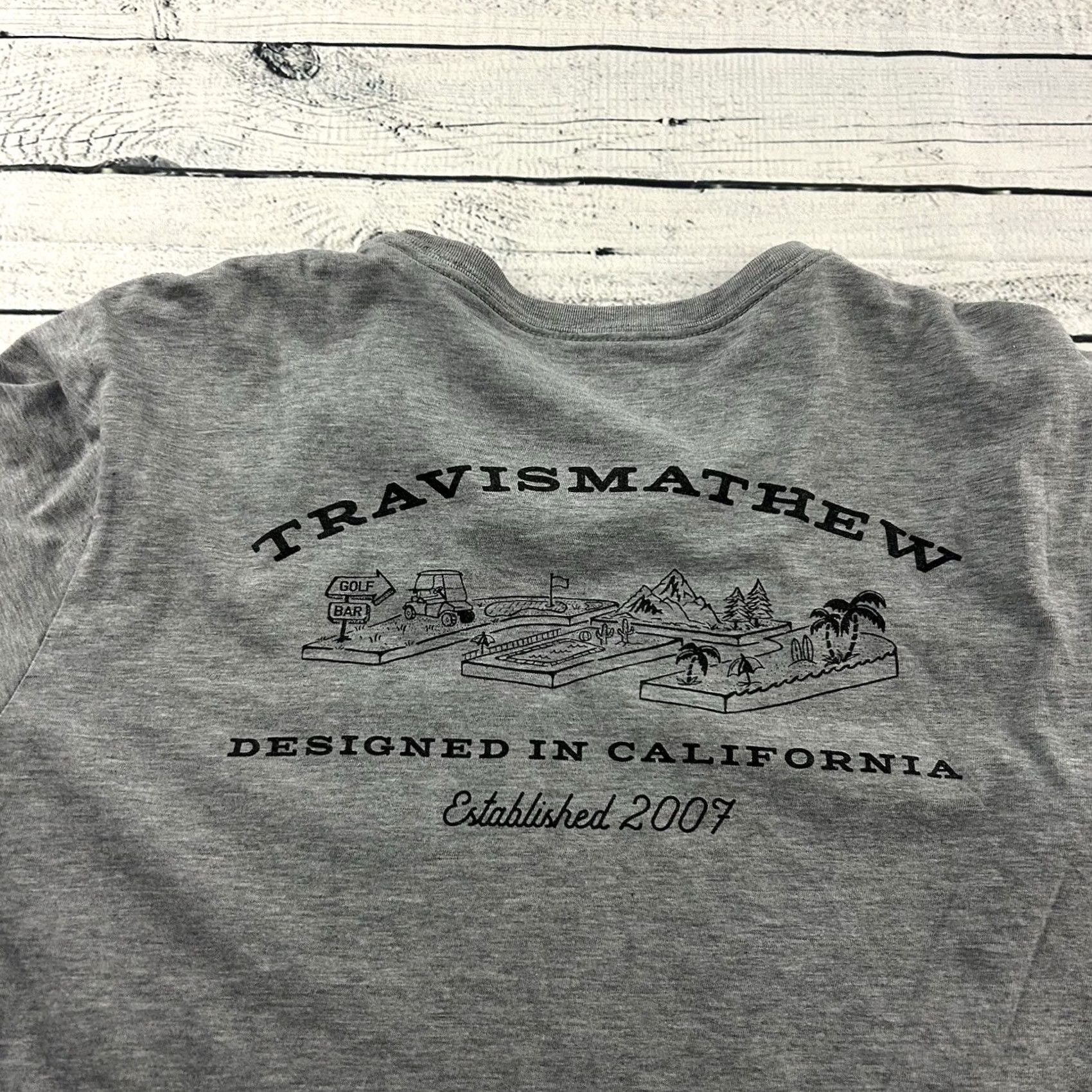TravisMathew Travis Mathew Established 2007 Short Sleeve T Shirt Men's M Gray Size US M / EU 48-50 / 2 - 7 Thumbnail