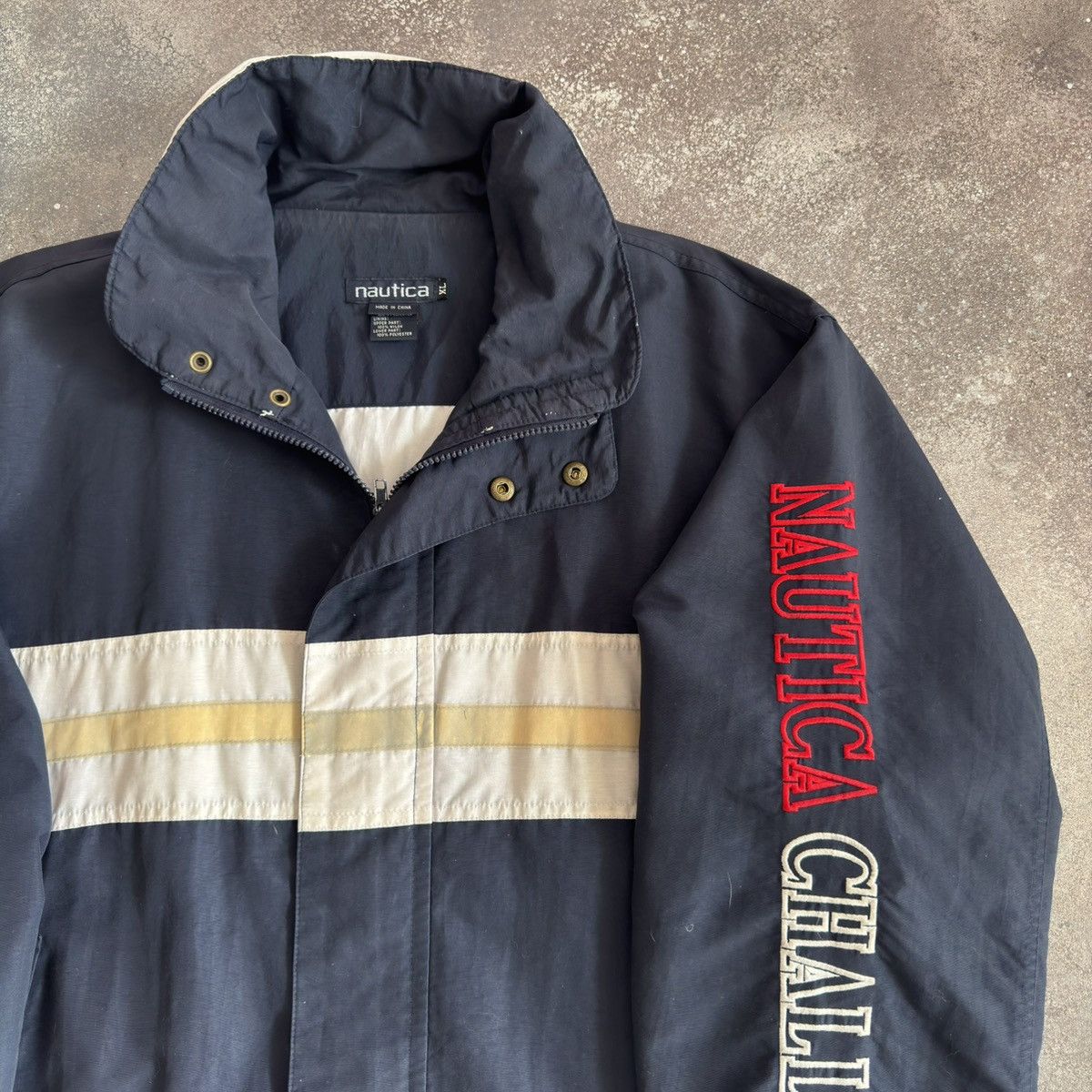 Nautica × Vintage Nautica Vintage Big Logo Zip Jacket Size US XL / EU 56 / 4 - 6 Thumbnail