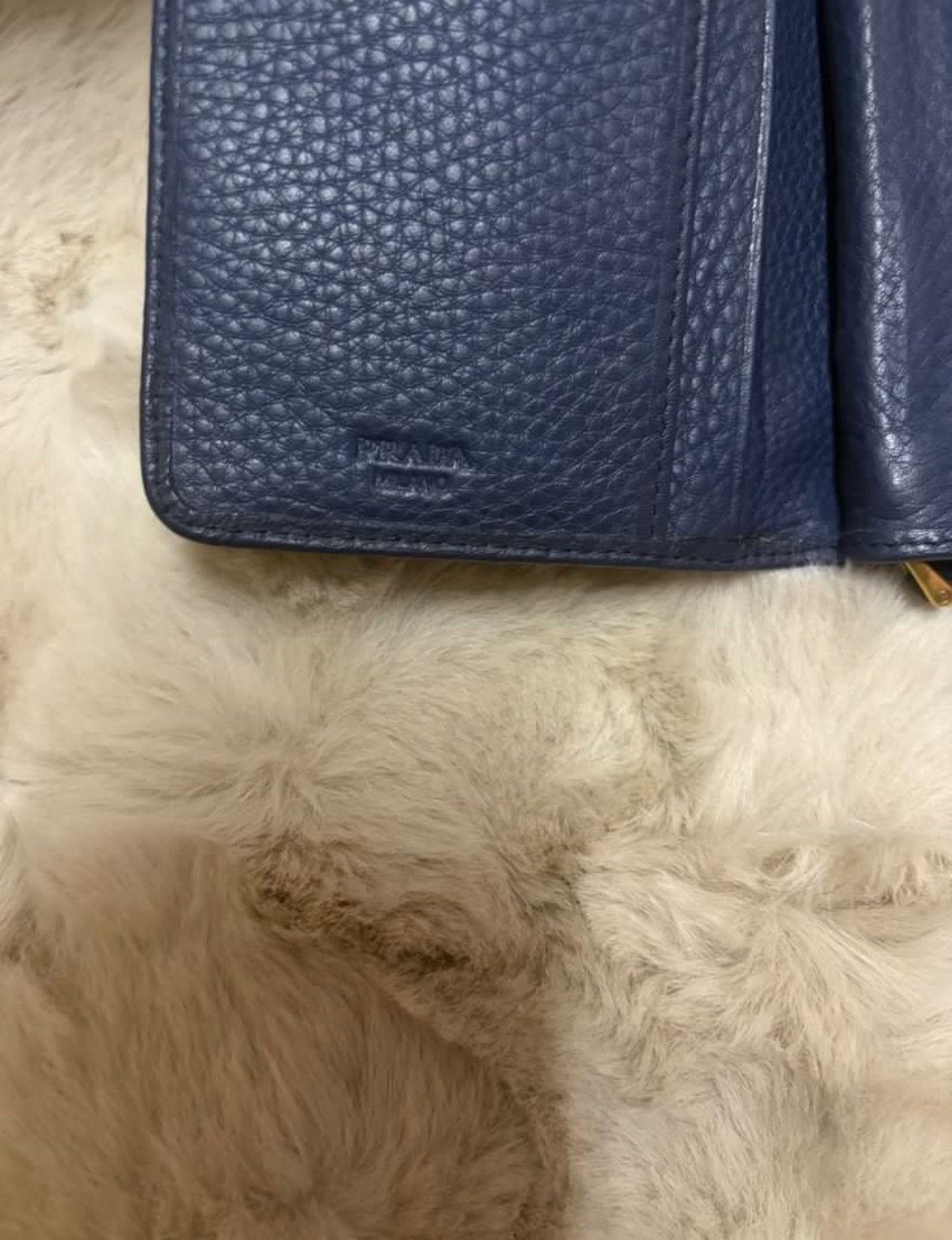 Prada Authentic Prada Mini Wallet Navy Blue Vitello Daino leather Size ONE SIZE - 5 Thumbnail