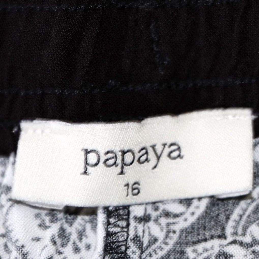 Vintage BNWT Papaya Viscose Trousers UK 16 Black White Floral Womens Vintage Size 38" / US 16 / IT 52 - 5 Thumbnail