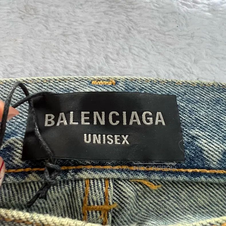 Balenciaga Balenciaga size S Graffiti print ripped denim pants Size US 27 - 3 Thumbnail