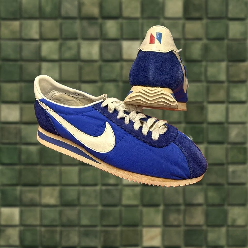 Nike VINTAGE Nike Cortez Blue Made In Taiwan 1980s NBC Sports 10.5 Mens Size US 11 / EU 44 - 1 Thumbnail