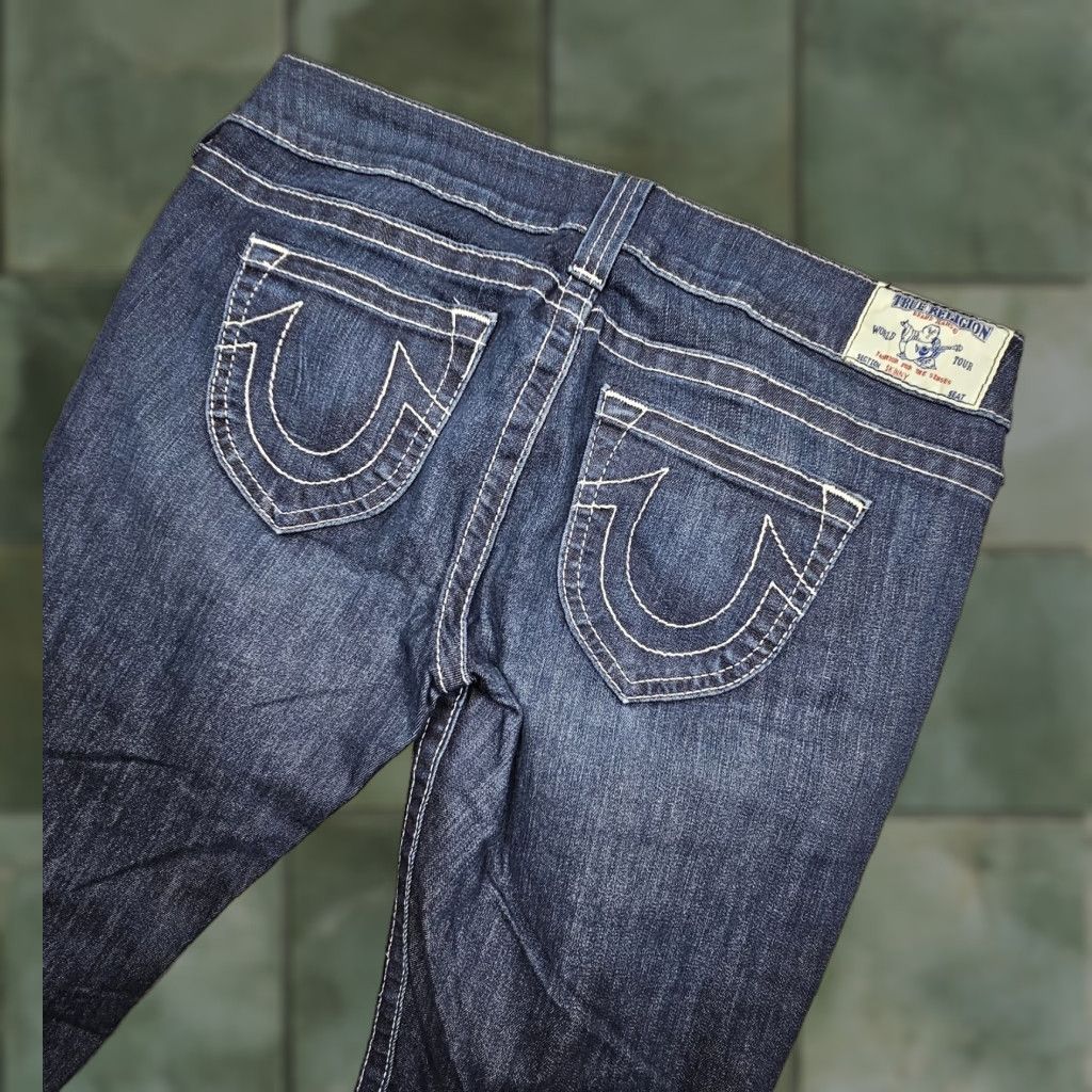 True Religion Jeans Women's 31 Skinny Stretch Denim Blue Made in USA Designer Classic