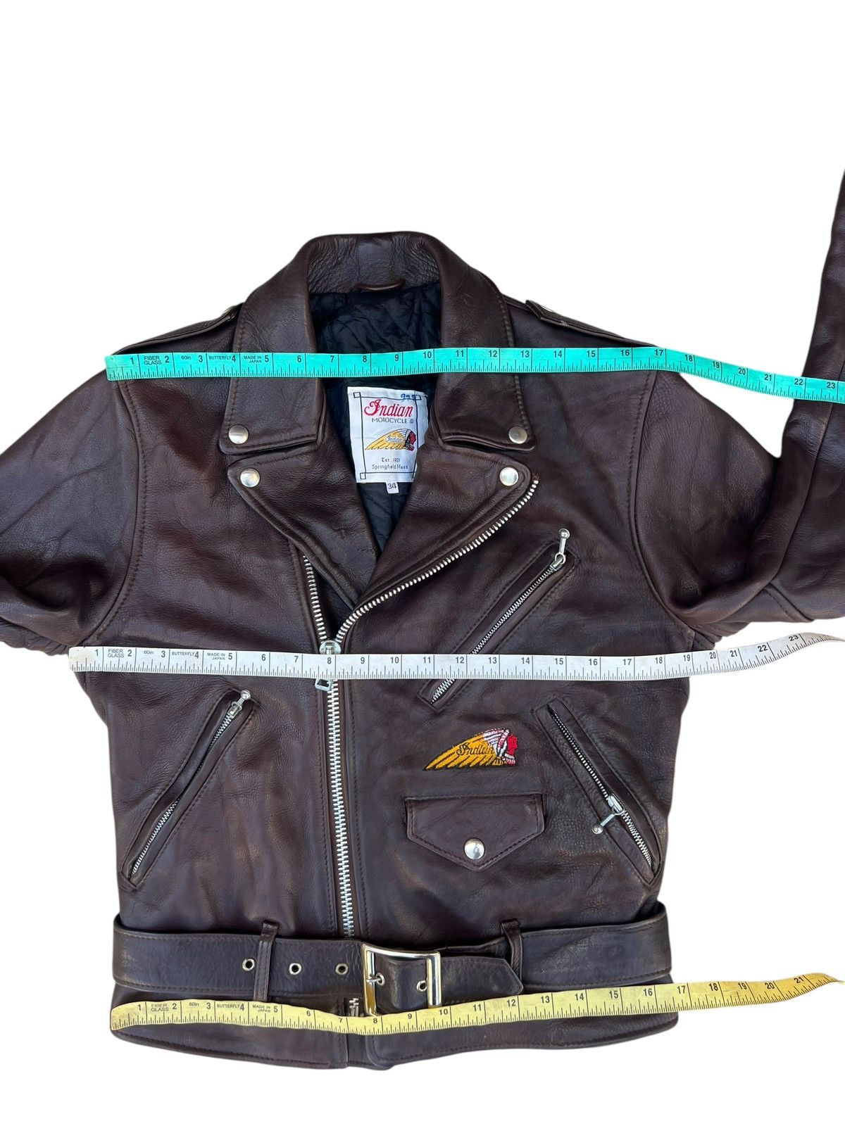 Indian Motorcycle RARE! 60s 70s Indian Motorcycle Embroidery Leather Jacket Size US S / EU 44-46 / 1 - 2 Thumbnail