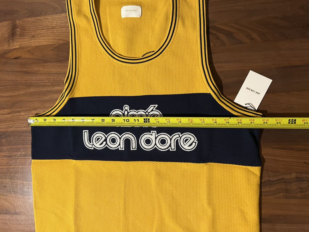 Aime Leon Dore Aime Leon Dore ALD Knit Basketball Jersey Sweater Yellow Size US XL / EU 56 / 4 - 6 Thumbnail
