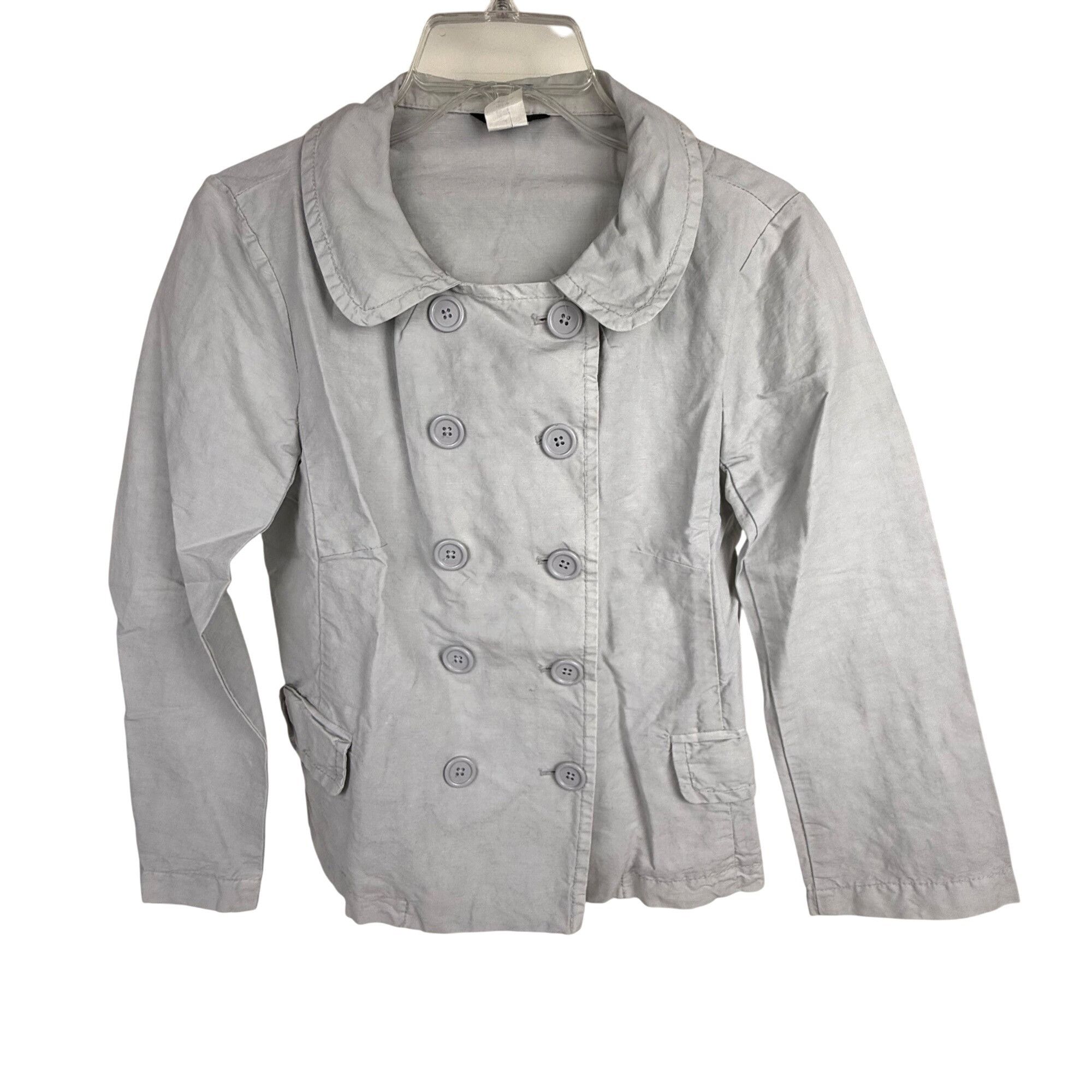 J.Crew J.Crew Double-Button Front Jacket Cotton-Blend Mandarin Coll Size S / US 4 / IT 40 - 1 Thumbnail