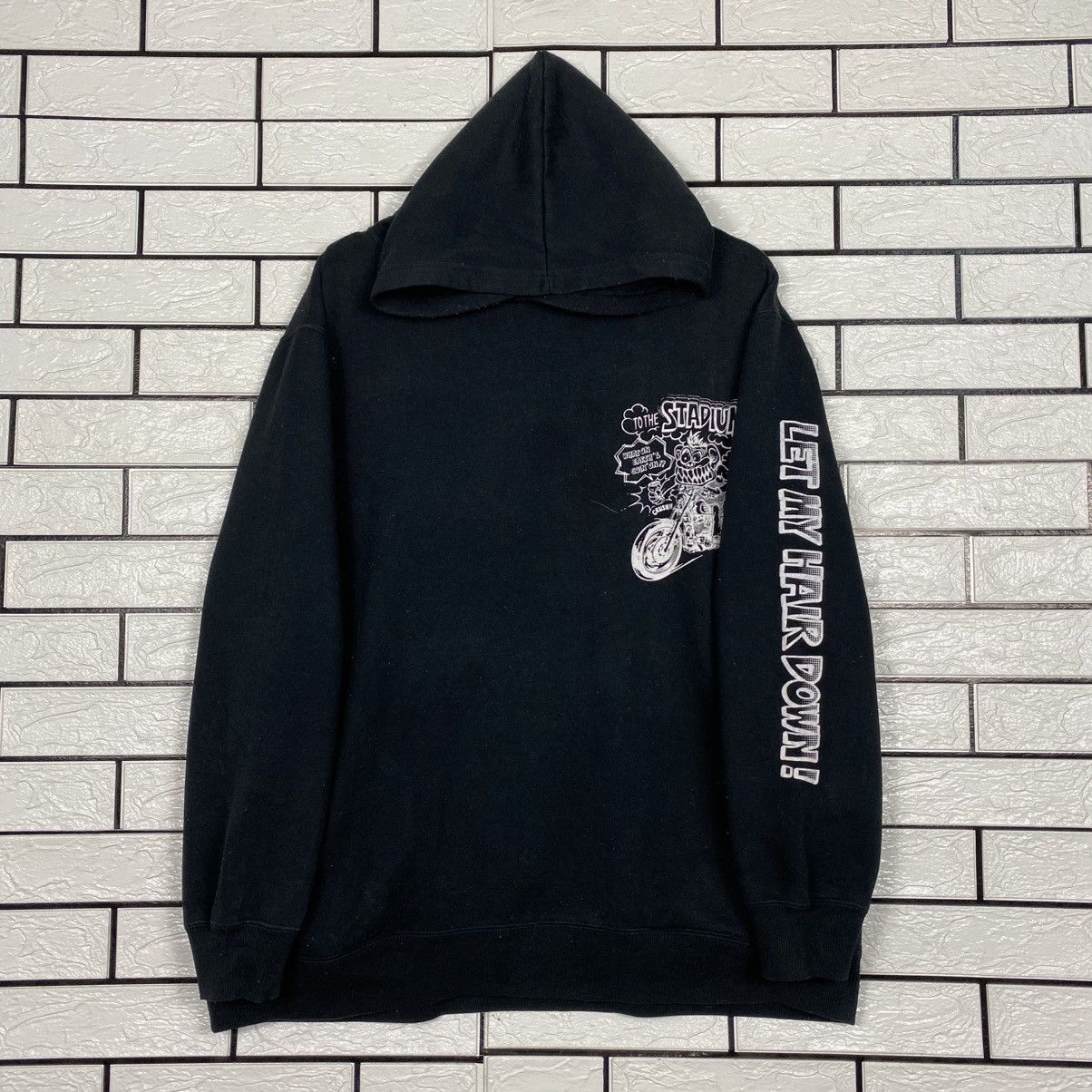 Japanese Brand Vintage Hoodie Pull Over Cartoon Punk Design Biker Size US L / EU 52-54 / 3 - 9 Thumbnail