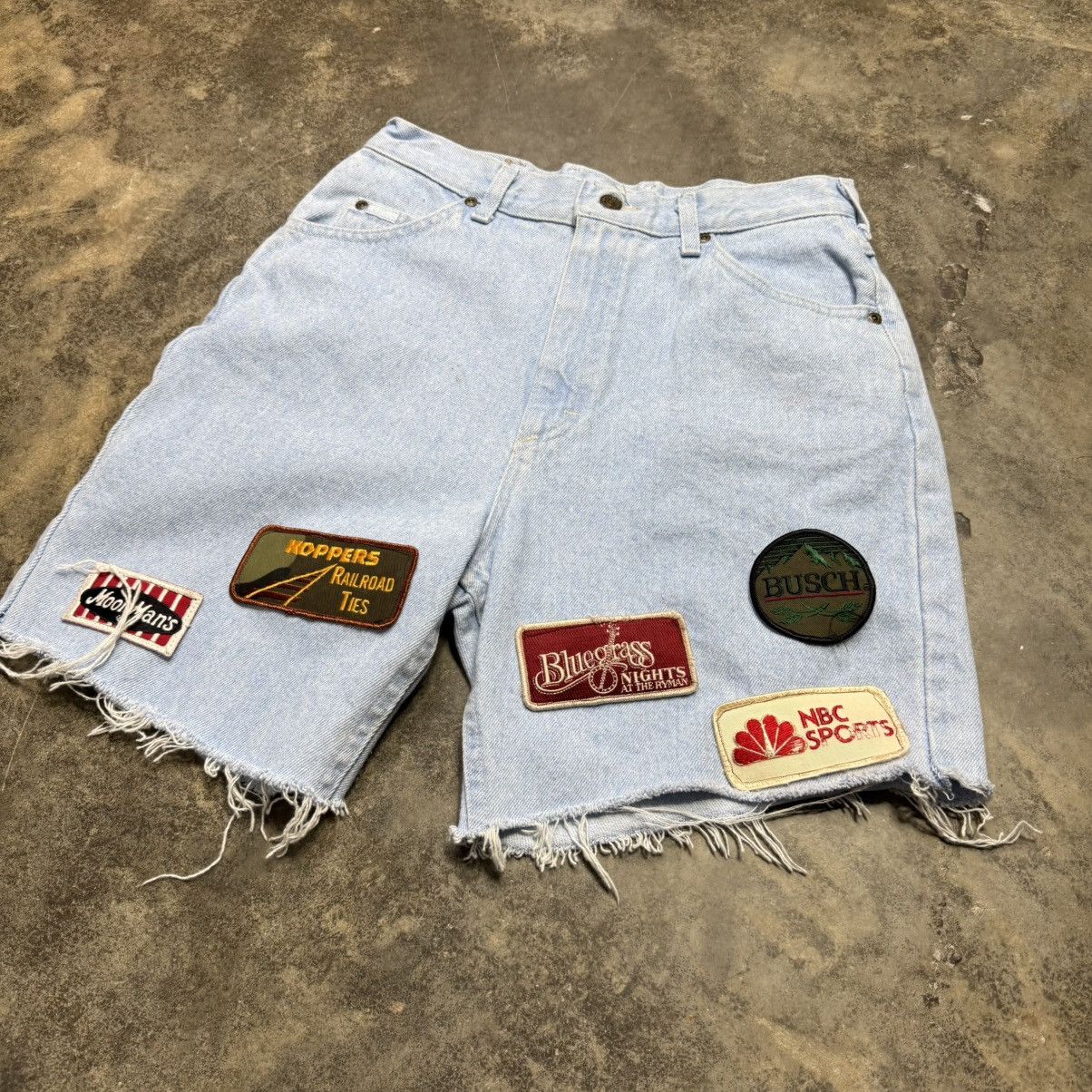 Vintage vintage cut off denim patchork jean shorts Size US 30 / EU 46 - 3 Thumbnail