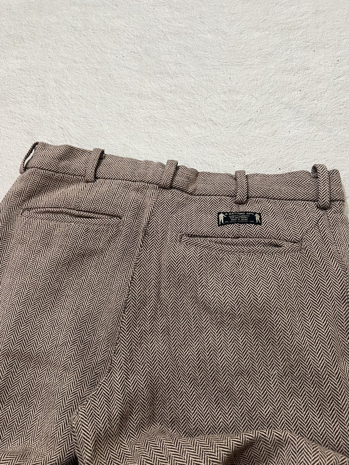 Comme des Garcons 2000s Nigo Bape Busy Work Japanese Wool Herringbone y2k Size US 30 / EU 46 - 4 Thumbnail