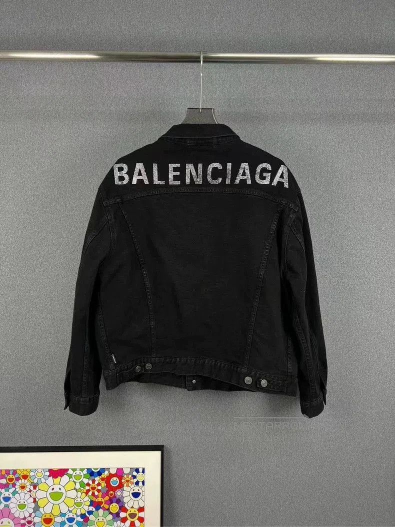Other Balenciaga Crystal Logo Denim Jacket. Size US S / EU 44-46 / 1 - 1 Thumbnail