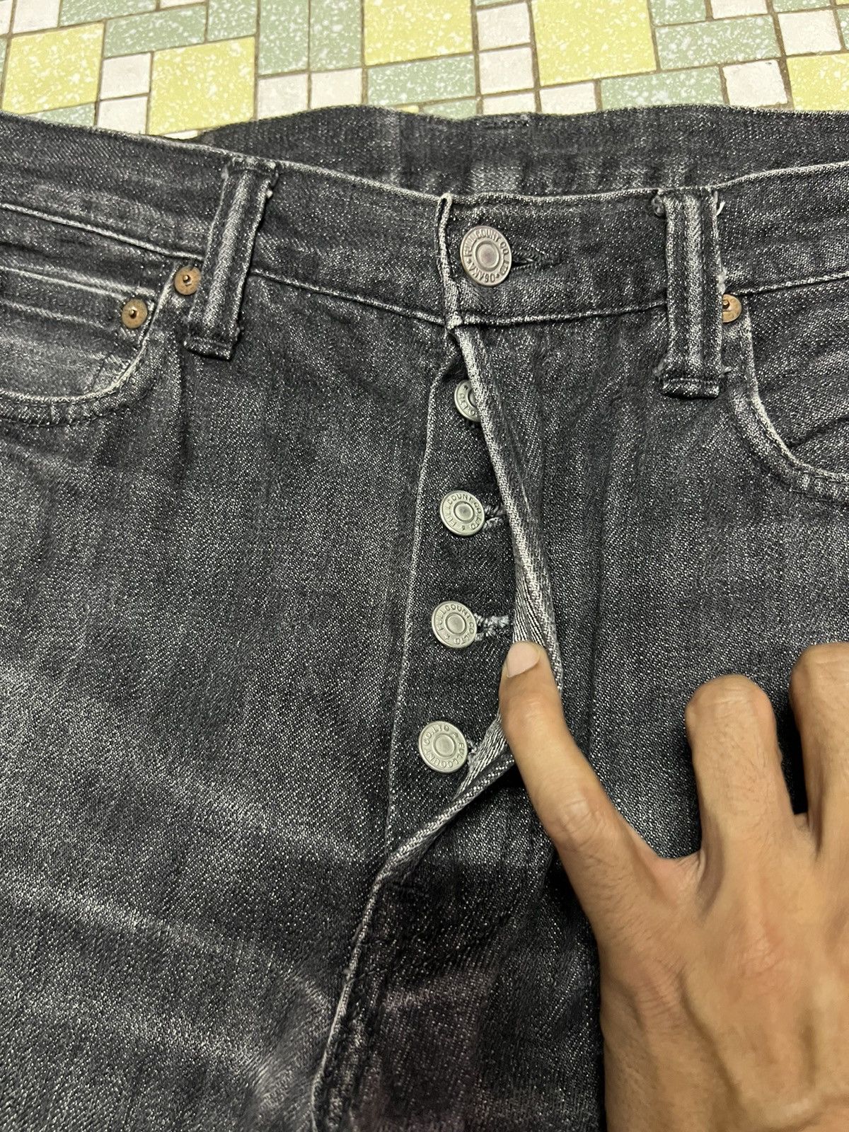 Full Count & Co. Black Faded Full Count Co. Ltd Osaka Selvedge Denim Jeans Size US 30 / EU 46 - 3 Thumbnail