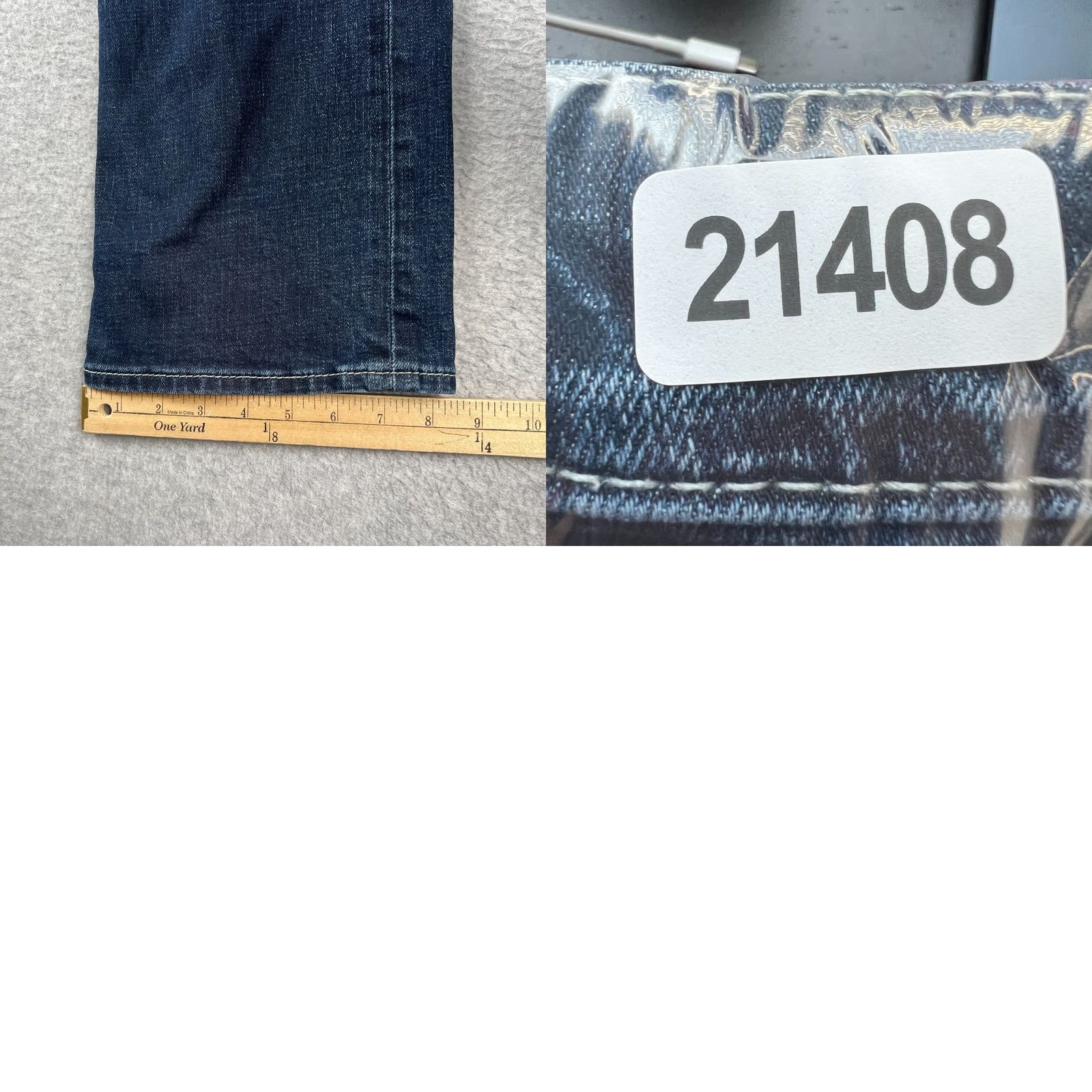 Vintage Buckle BKE Jake Straight Jeans Mens 30x34 Blue Stretch Denim Pants Thick Stitch Size US 31 - 8 Thumbnail