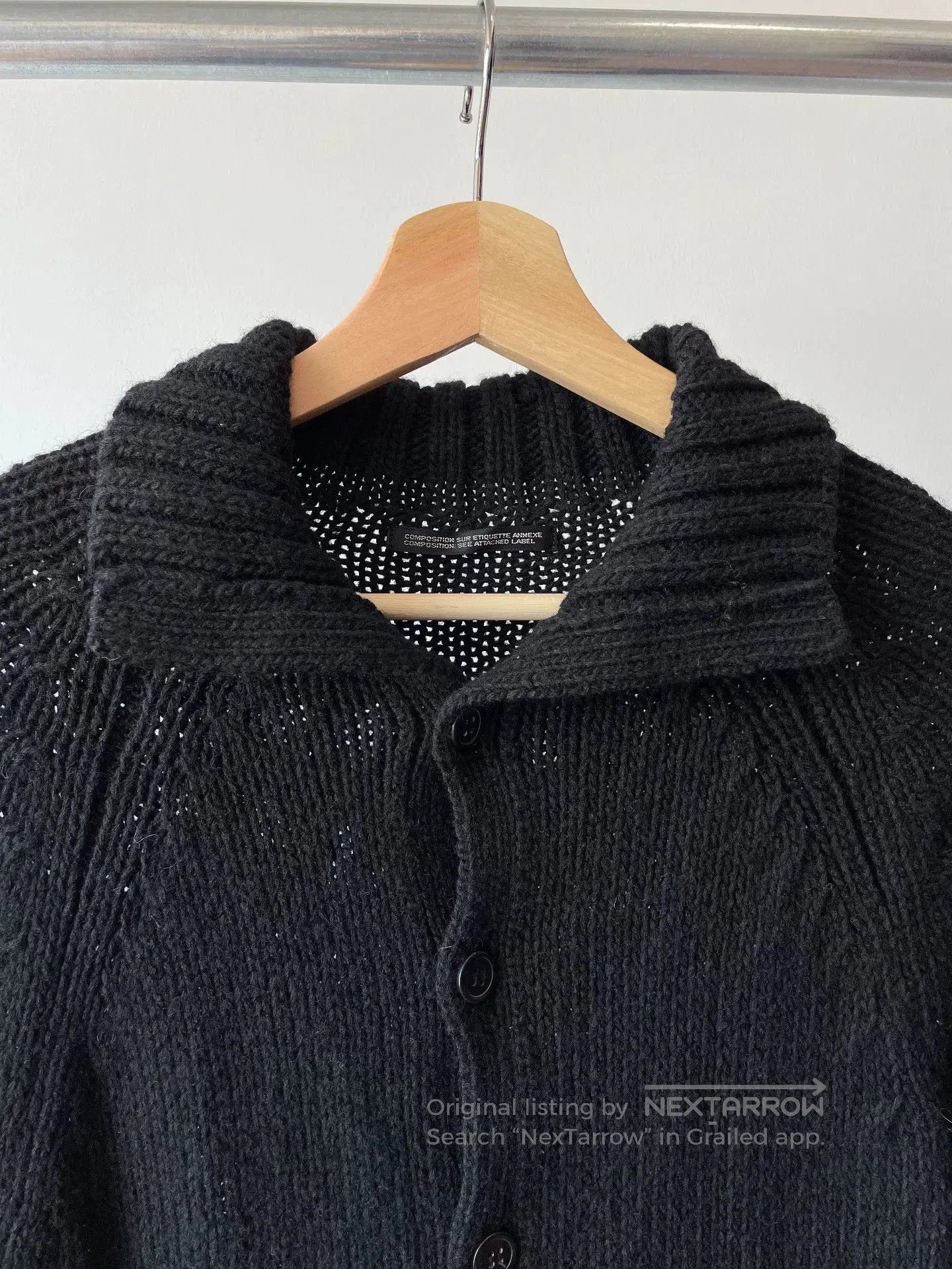 Yohji Yamamoto Yohji Yamamoto Noir Asymmetric Knit Cardigan. Size L / US 10 / IT 46 - 2 Thumbnail