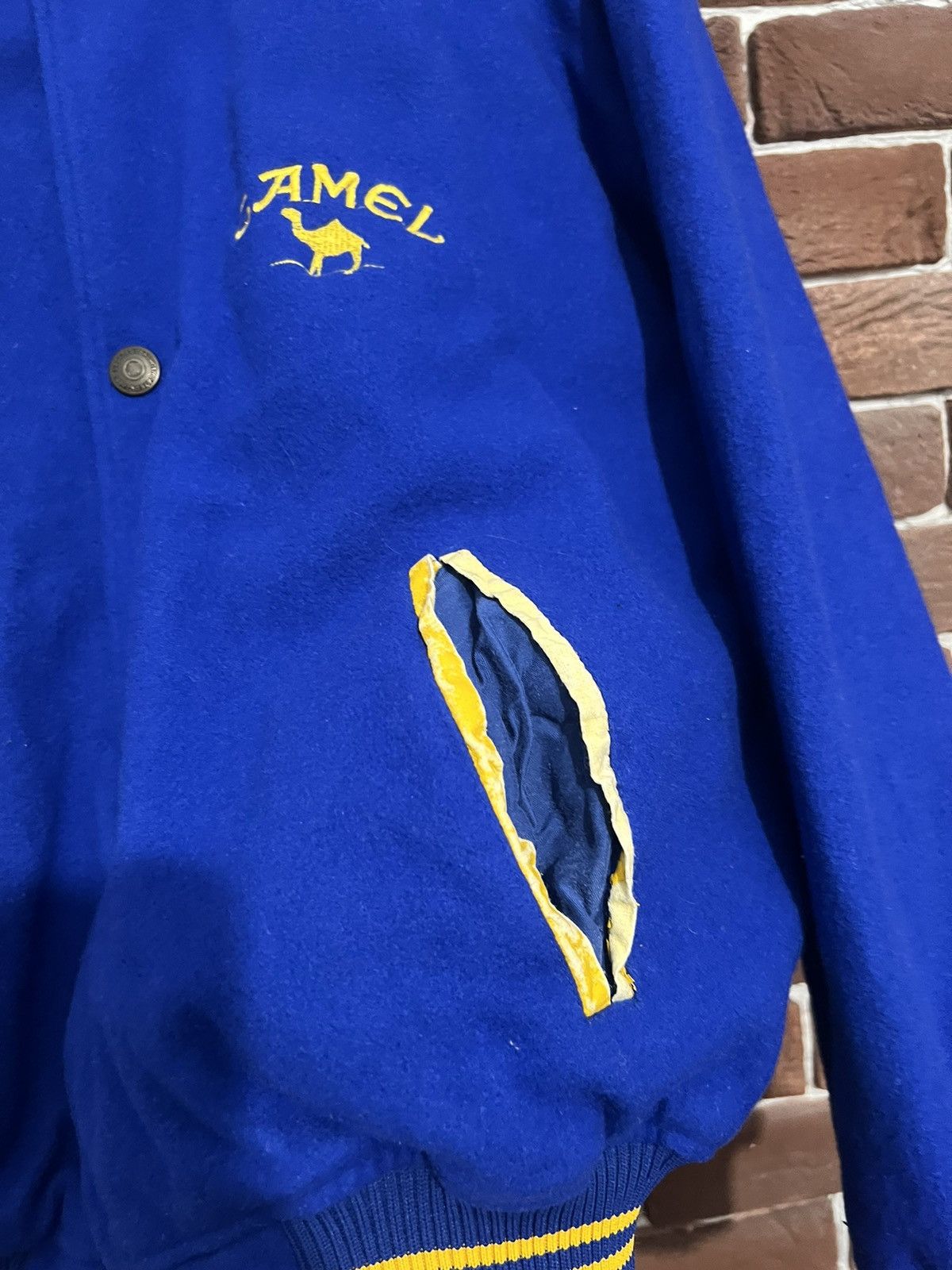Camel Vintage 90s Camel Cigarettes Wool Baseball Jacket Grail Hype Size US L / EU 52-54 / 3 - 6 Thumbnail
