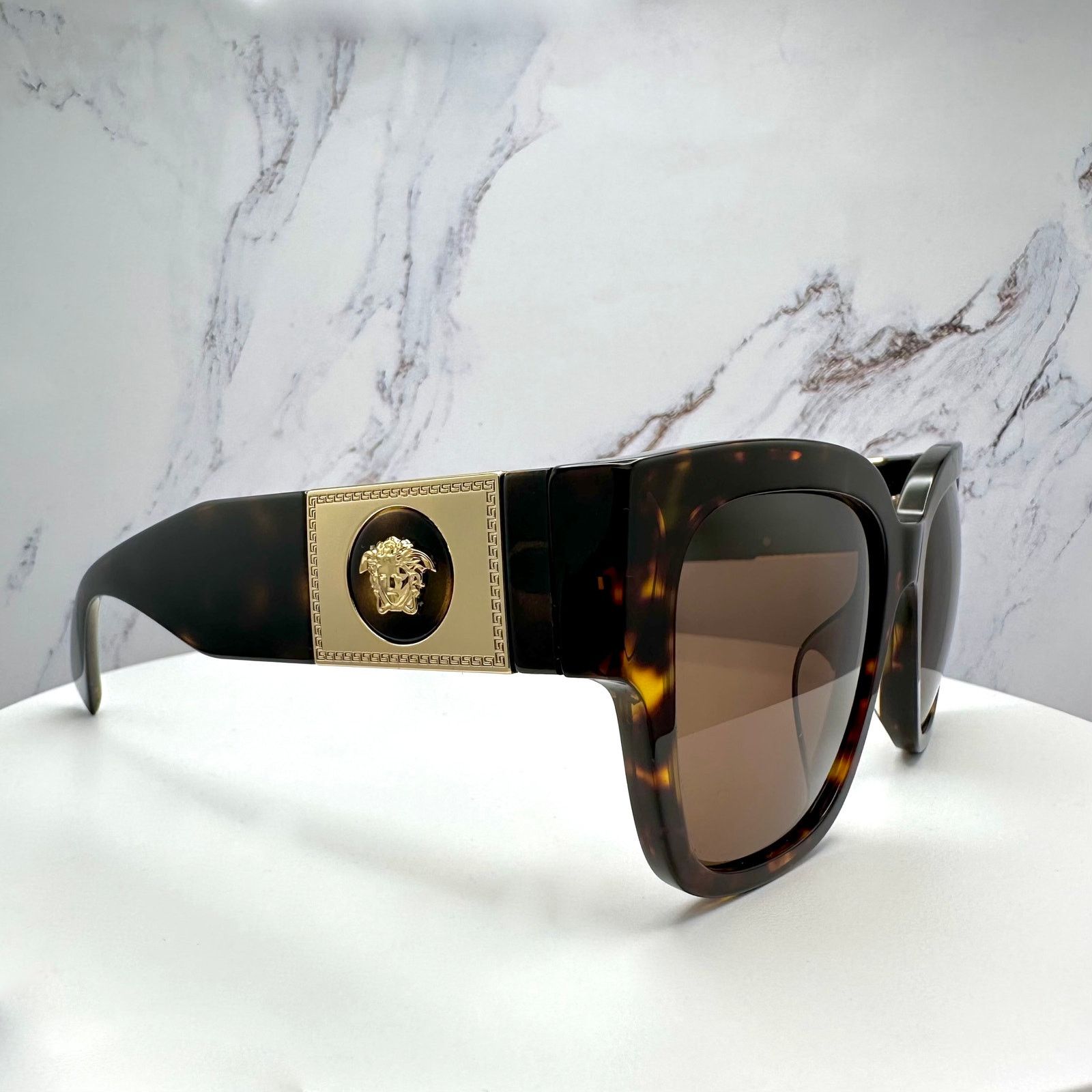 Versace NEW VERSACE Sunglasses Brown Black Gold Medusa Metal Size ONE SIZE - 21 Thumbnail